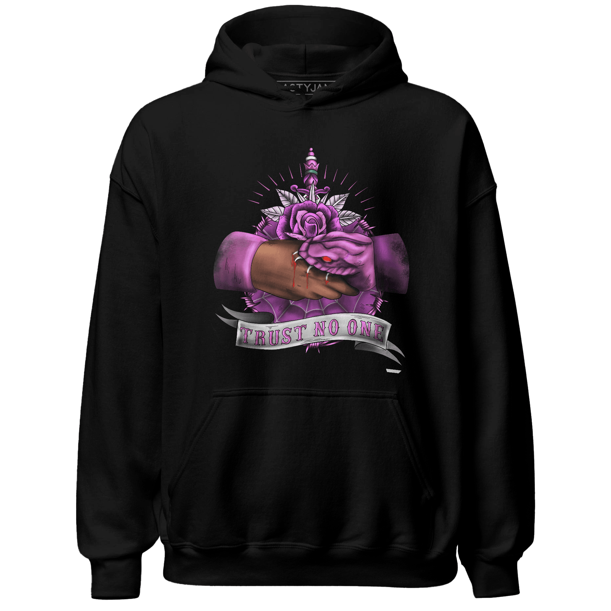 GS Hyper Violet 4s Hoodie Match Trust No One Old School - NastyJamz