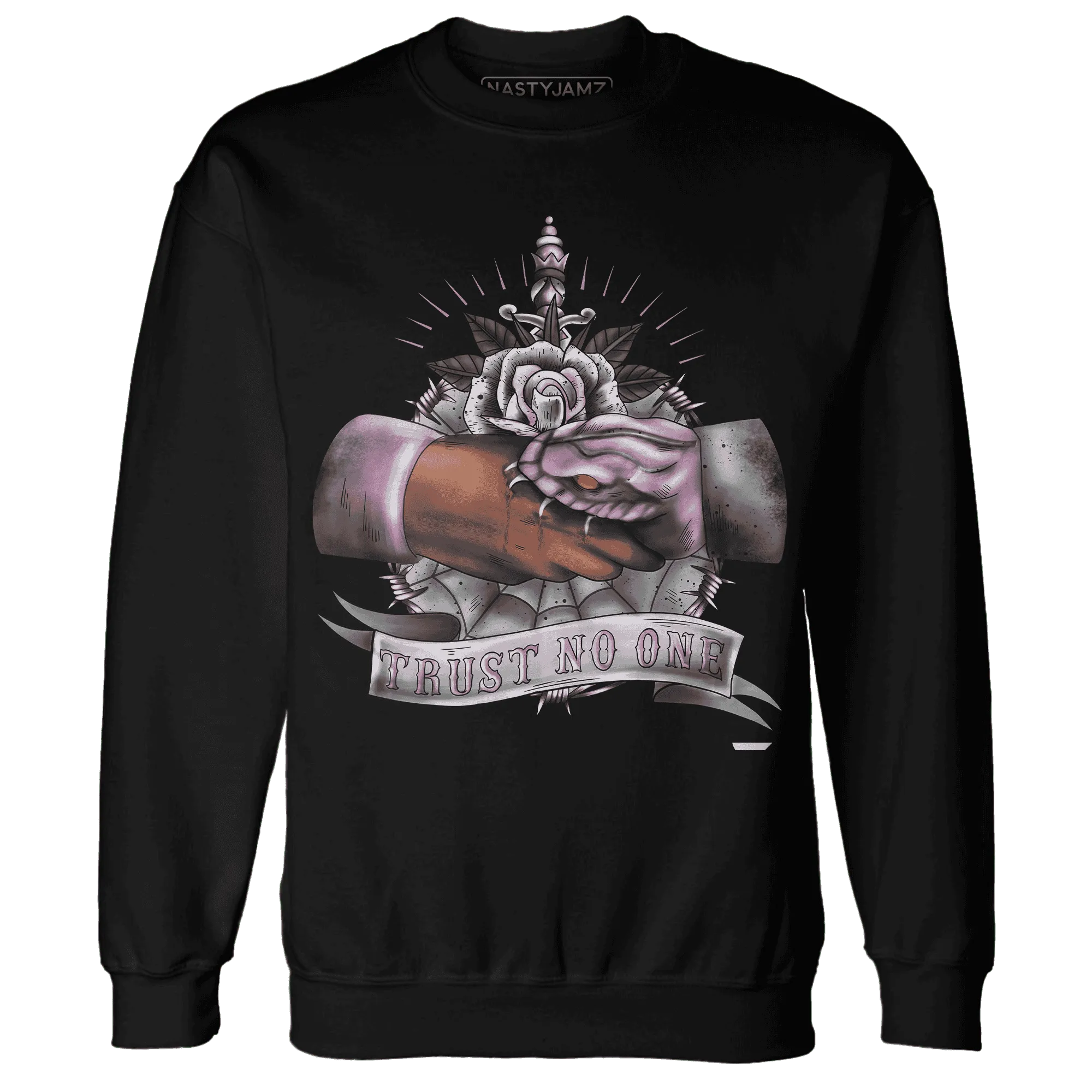 Orchid-Neutral-Grey-Black-White-4s-NastyJamz-Sweatshirt-Match-Trust-No-One-Old-School
