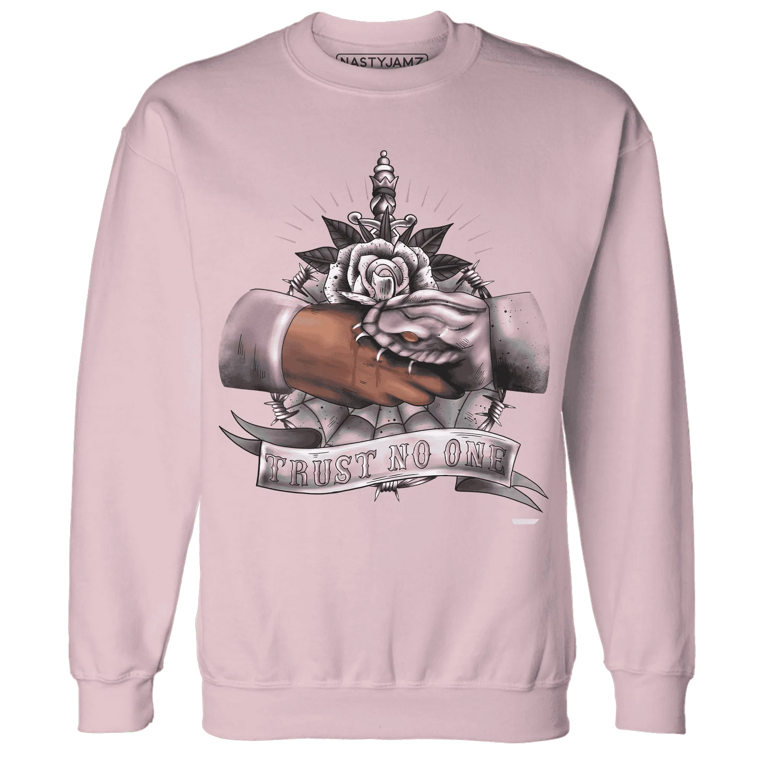 Orchid-Neutral-Grey-Black-White-4s-NastyJamz-Sweatshirt-Match-Trust-No-One-Old-School