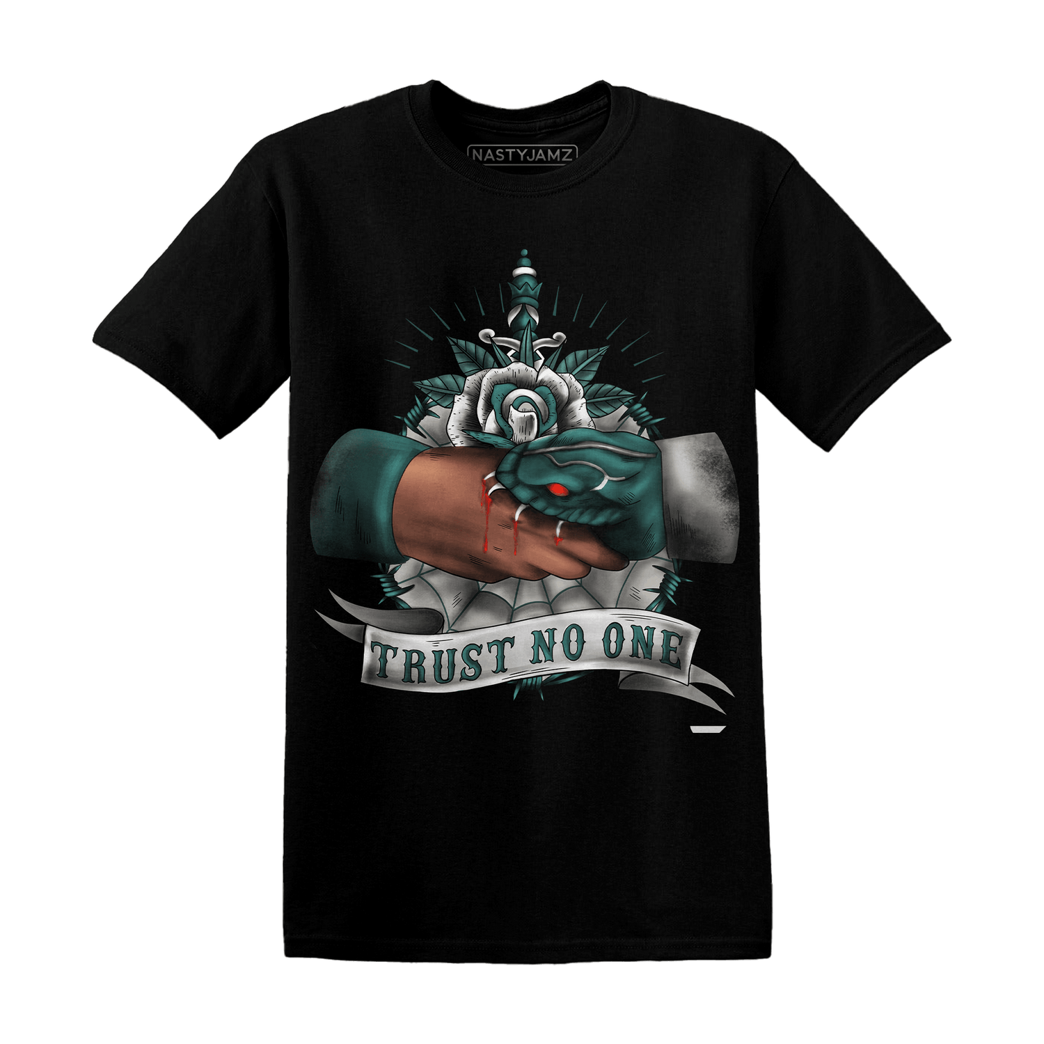 Oxidized Green 4s T Shirt Match Trust No One Old School - NastyJamz