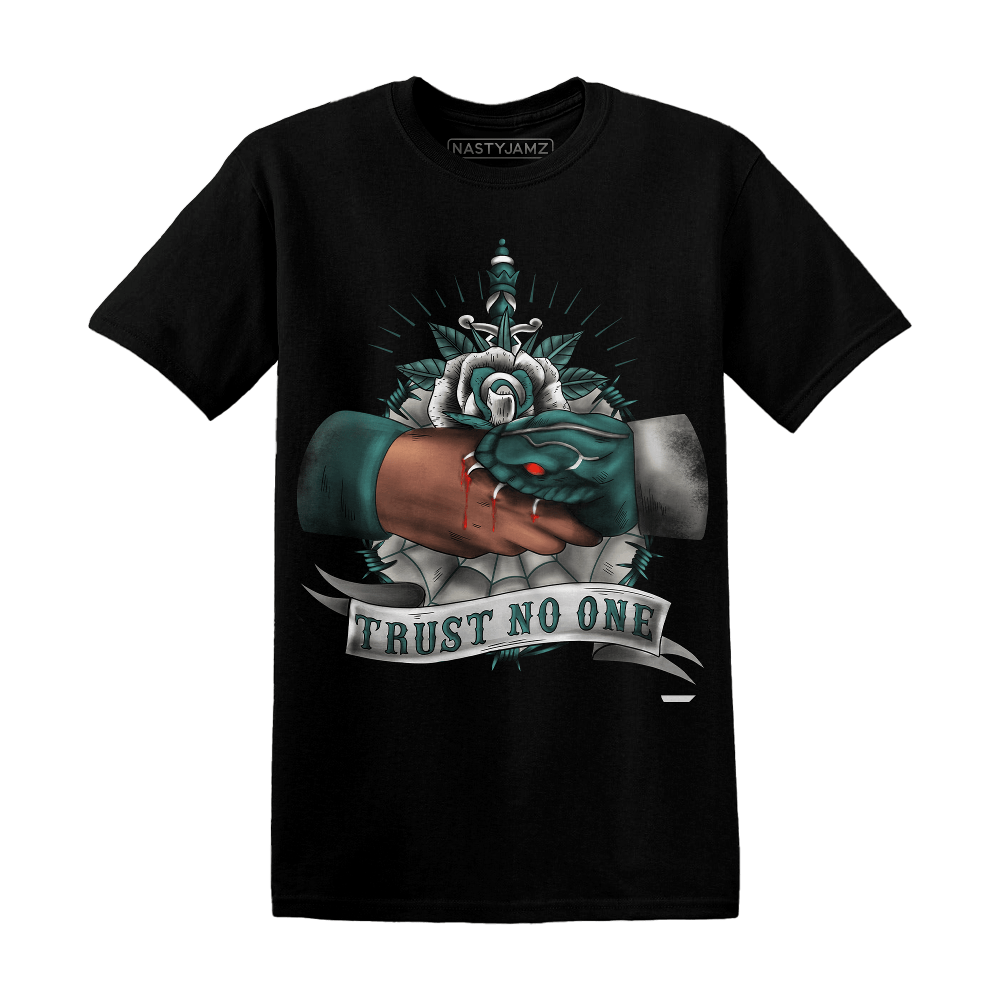 Oxidized Green 4s T Shirt Match Trust No One Old School - NastyJamz