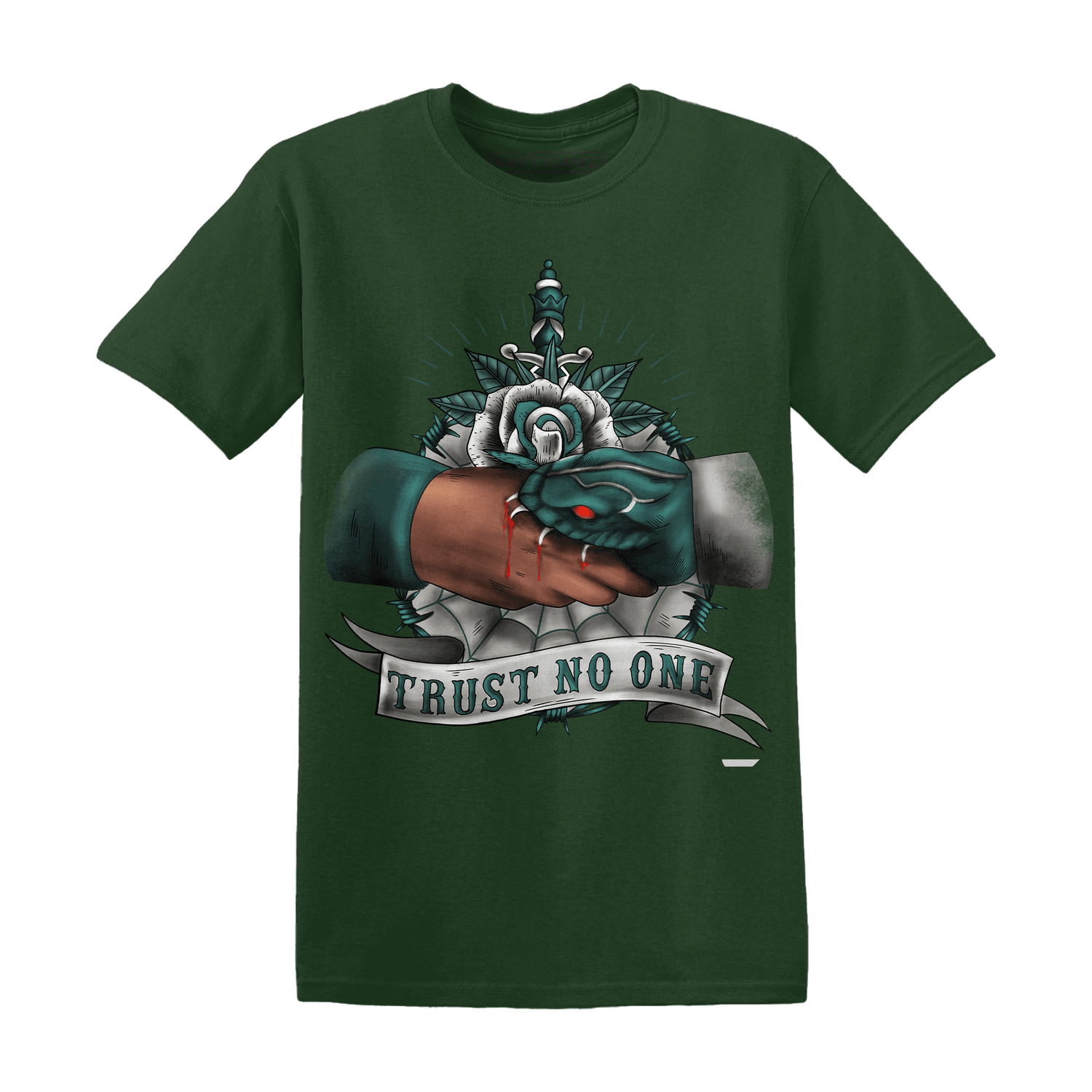Oxidized Green 4s T Shirt Match Trust No One Old School - NastyJamz