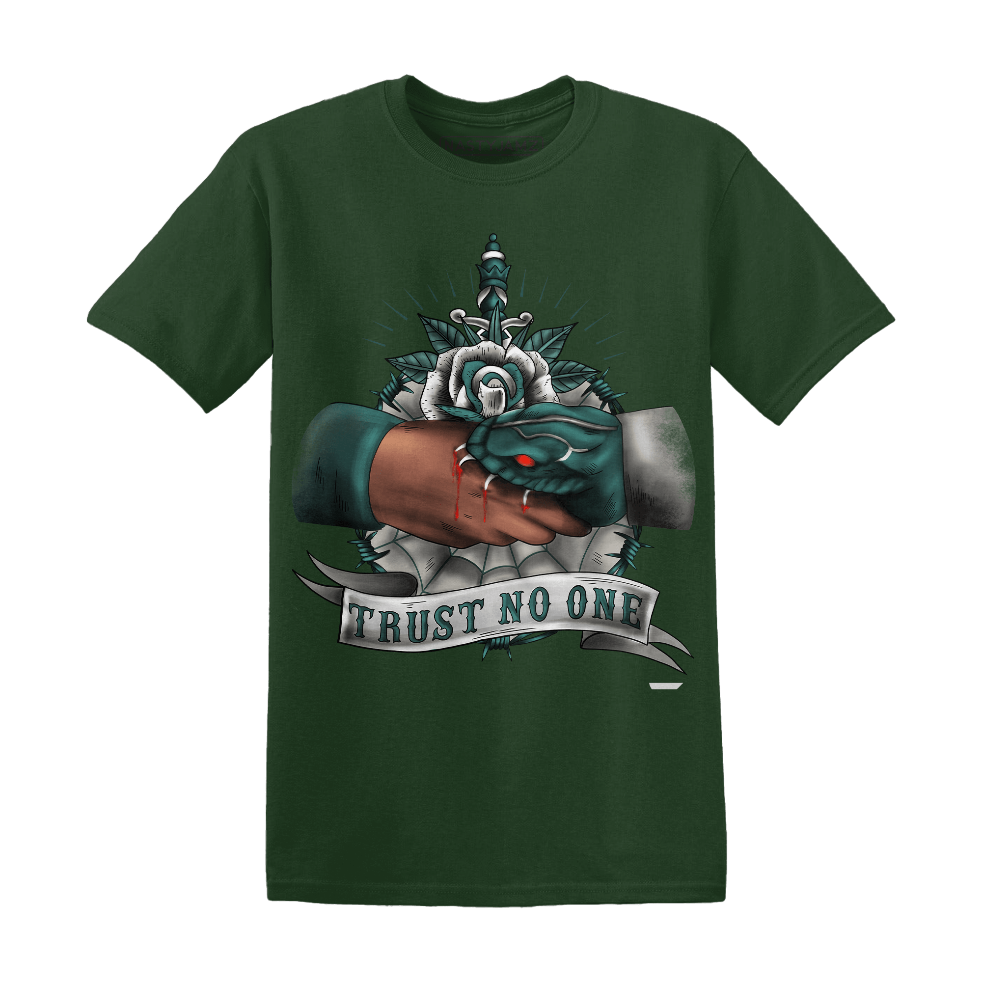 Oxidized Green 4s T Shirt Match Trust No One Old School - NastyJamz