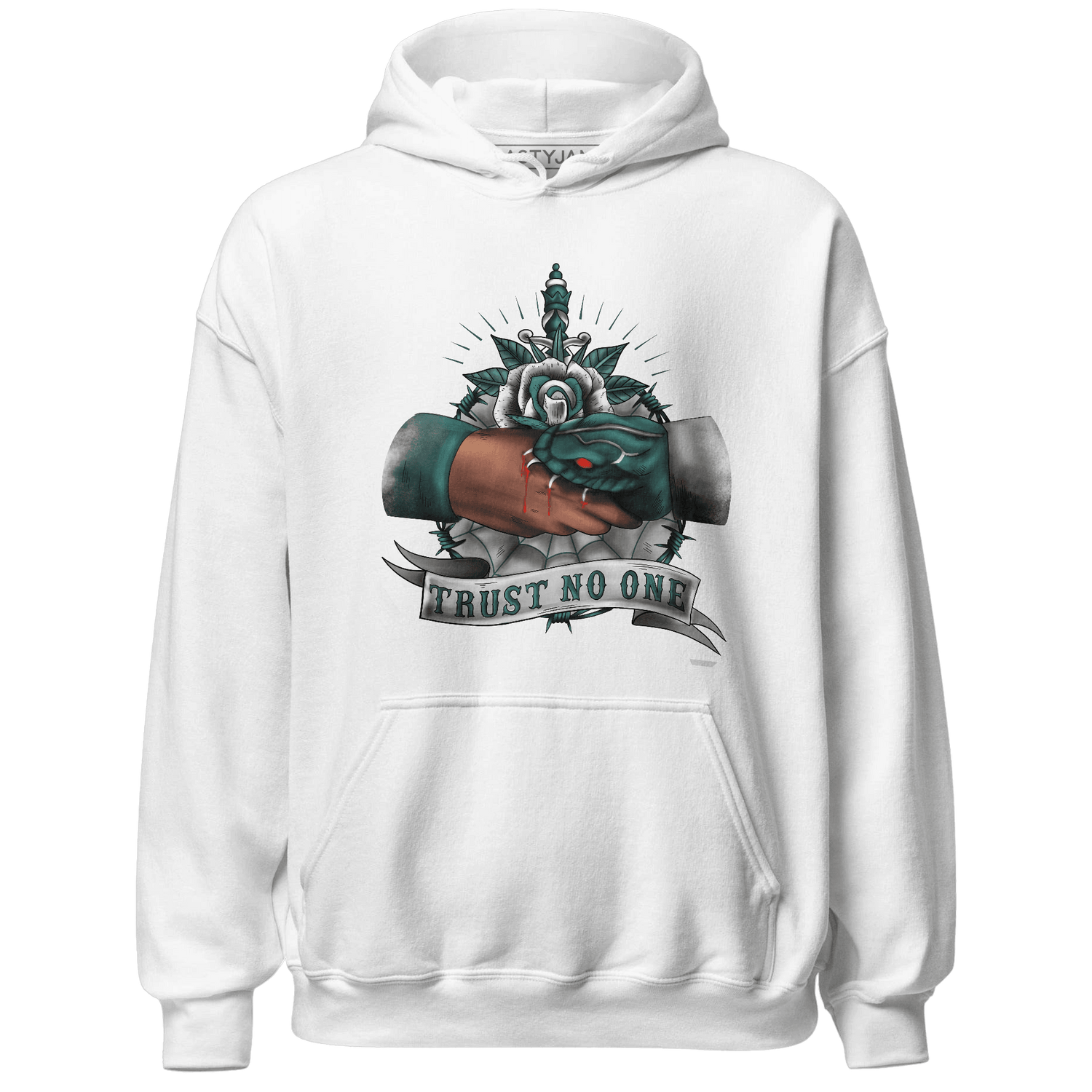 Oxidized Green 4s Hoodie Match Trust No One Old School - NastyJamz