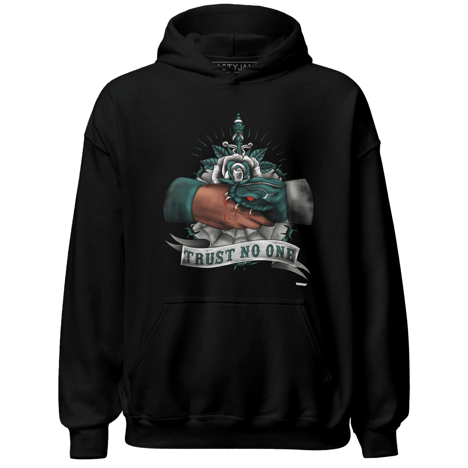 Oxidized Green 4s Hoodie Match Trust No One Old School - NastyJamz