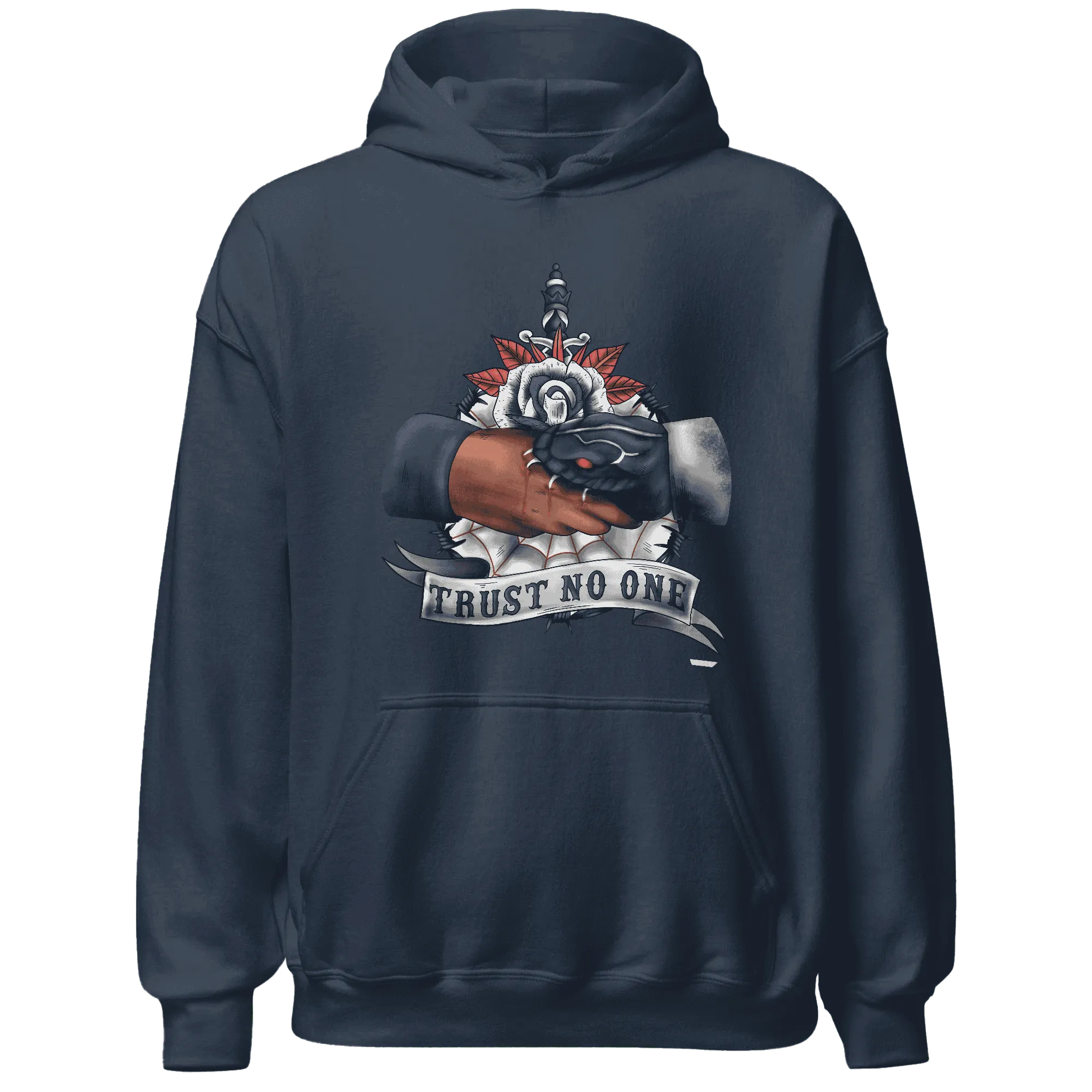 White-Navy-6s-Hoodie-Match-Trust-No-One-Old-School