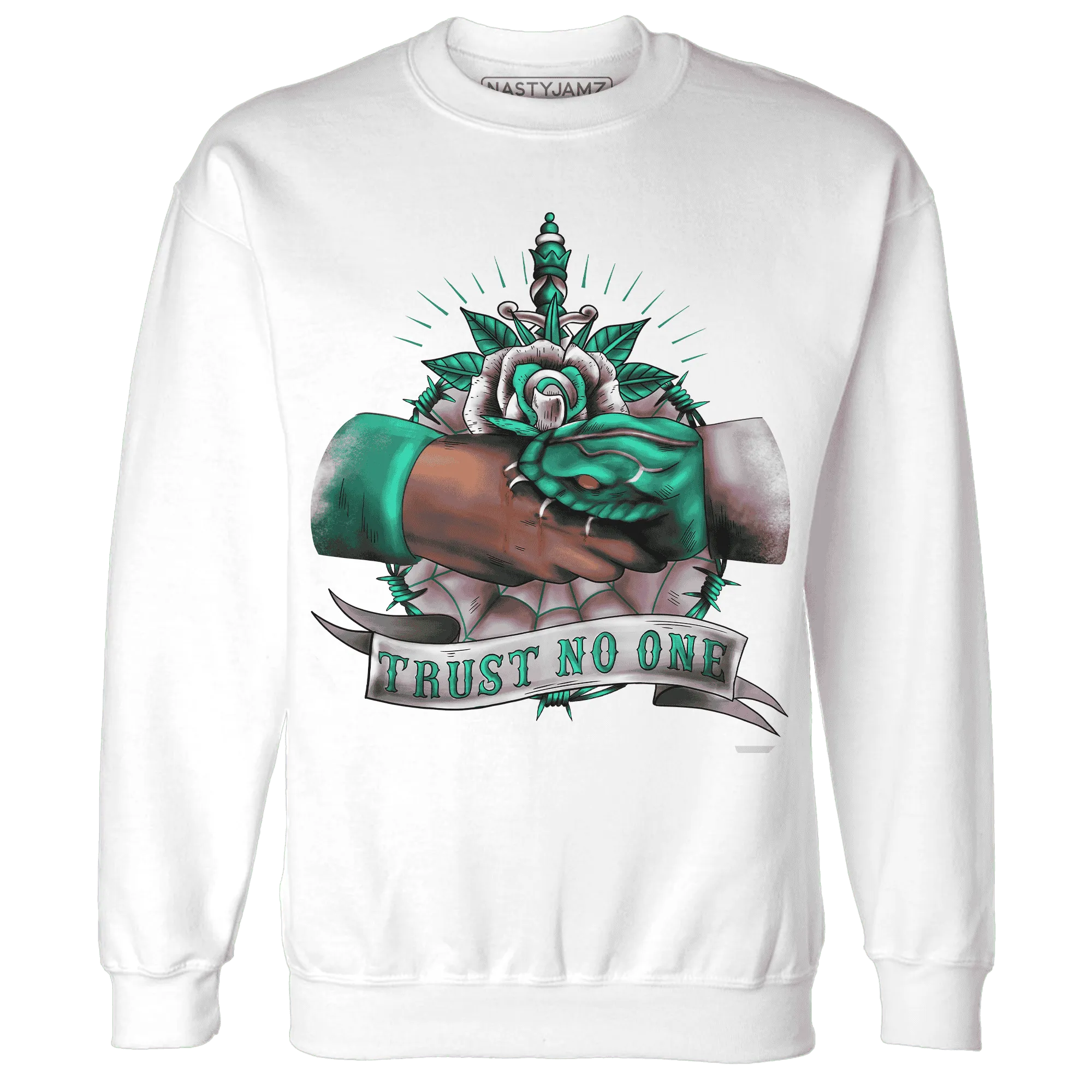 NastyJamz-Dunk-Pink-Malachite-Medium-Soft-Low-Sail-Sweatshirt-Match-Trust-No-One-Old-School