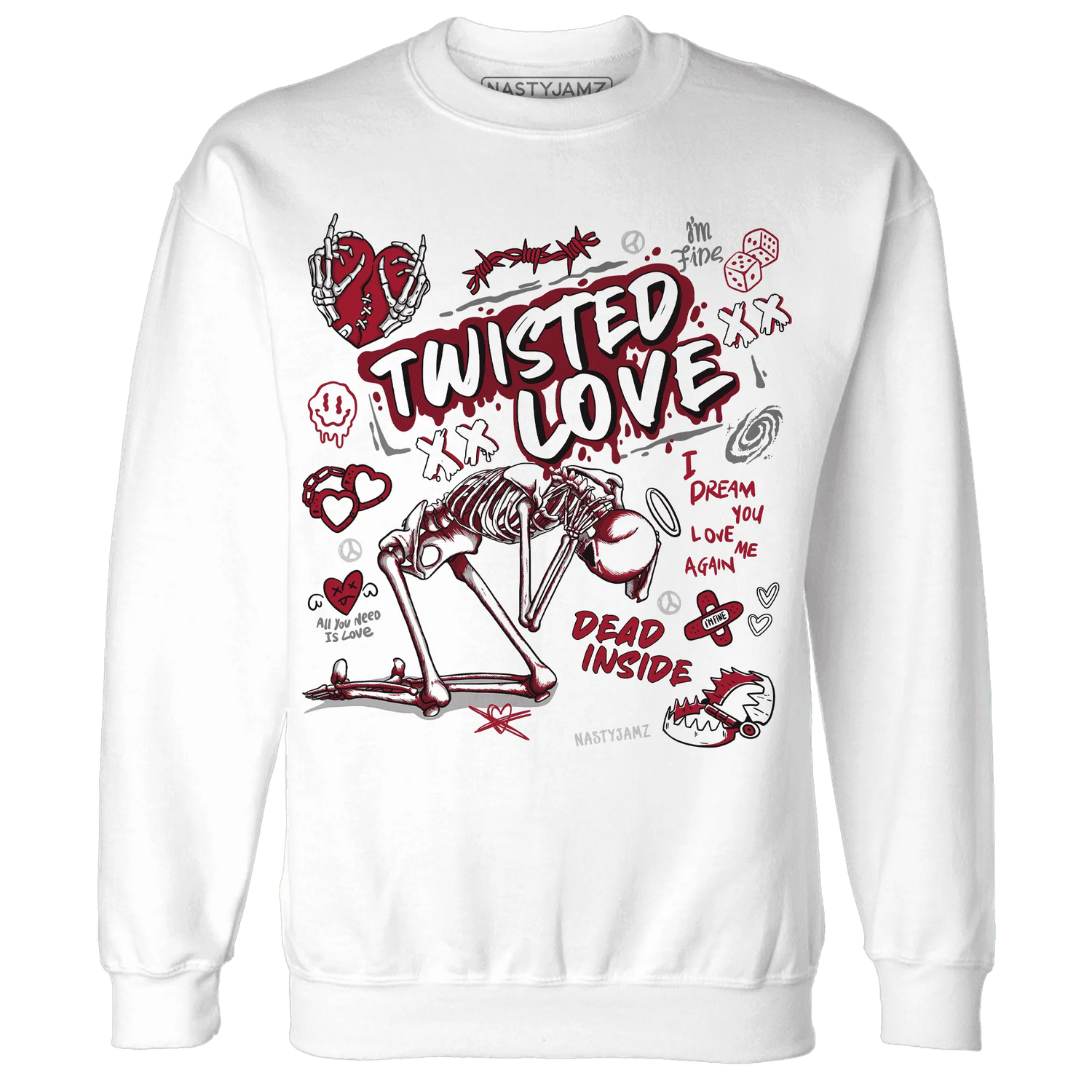 NastyJamz-Retro-Red-Taxi-12s-Sweatshirt-Match-Twisted-Love