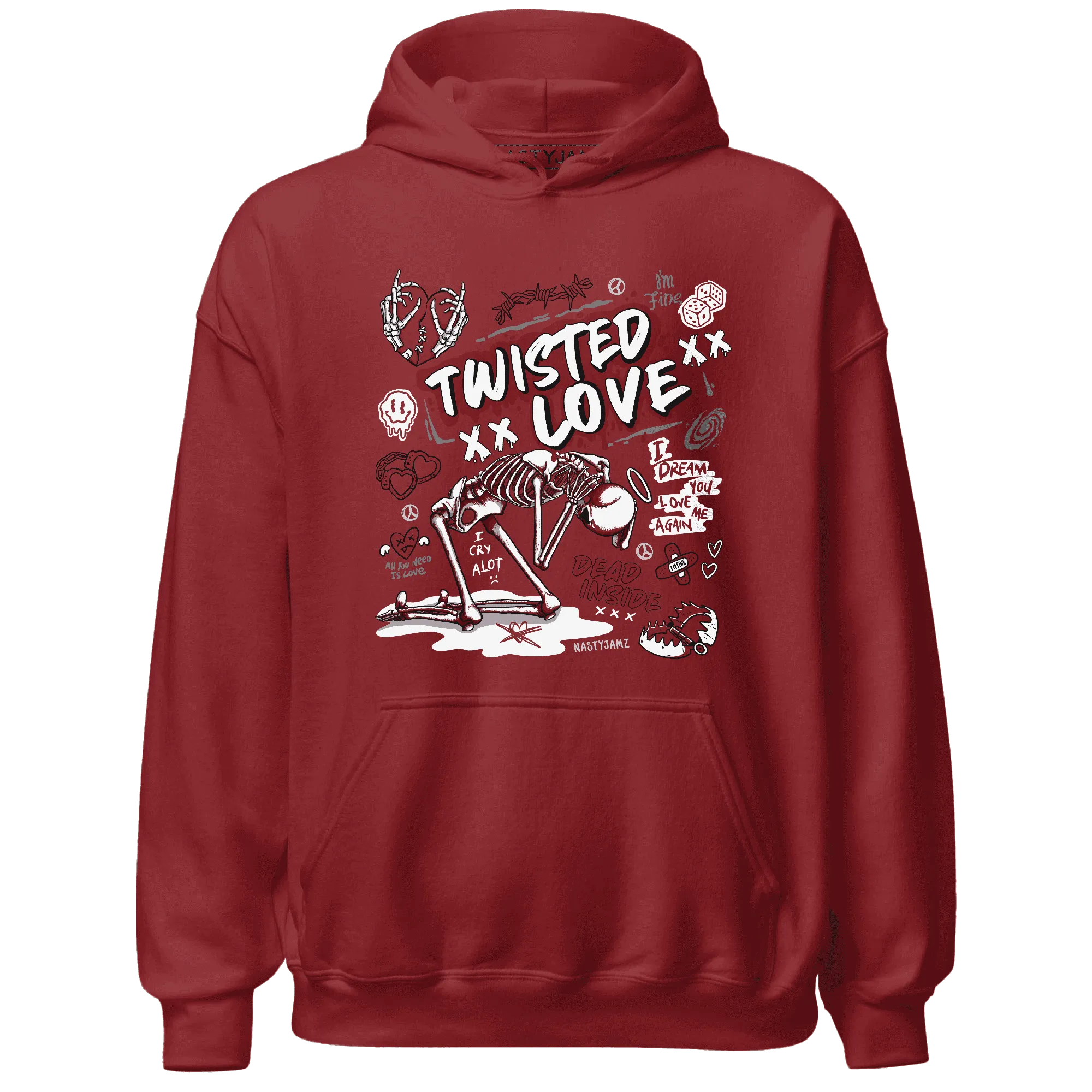 NastyJamz-Retro-Red-Taxi-12s-Hoodie-Match-Twisted-Love