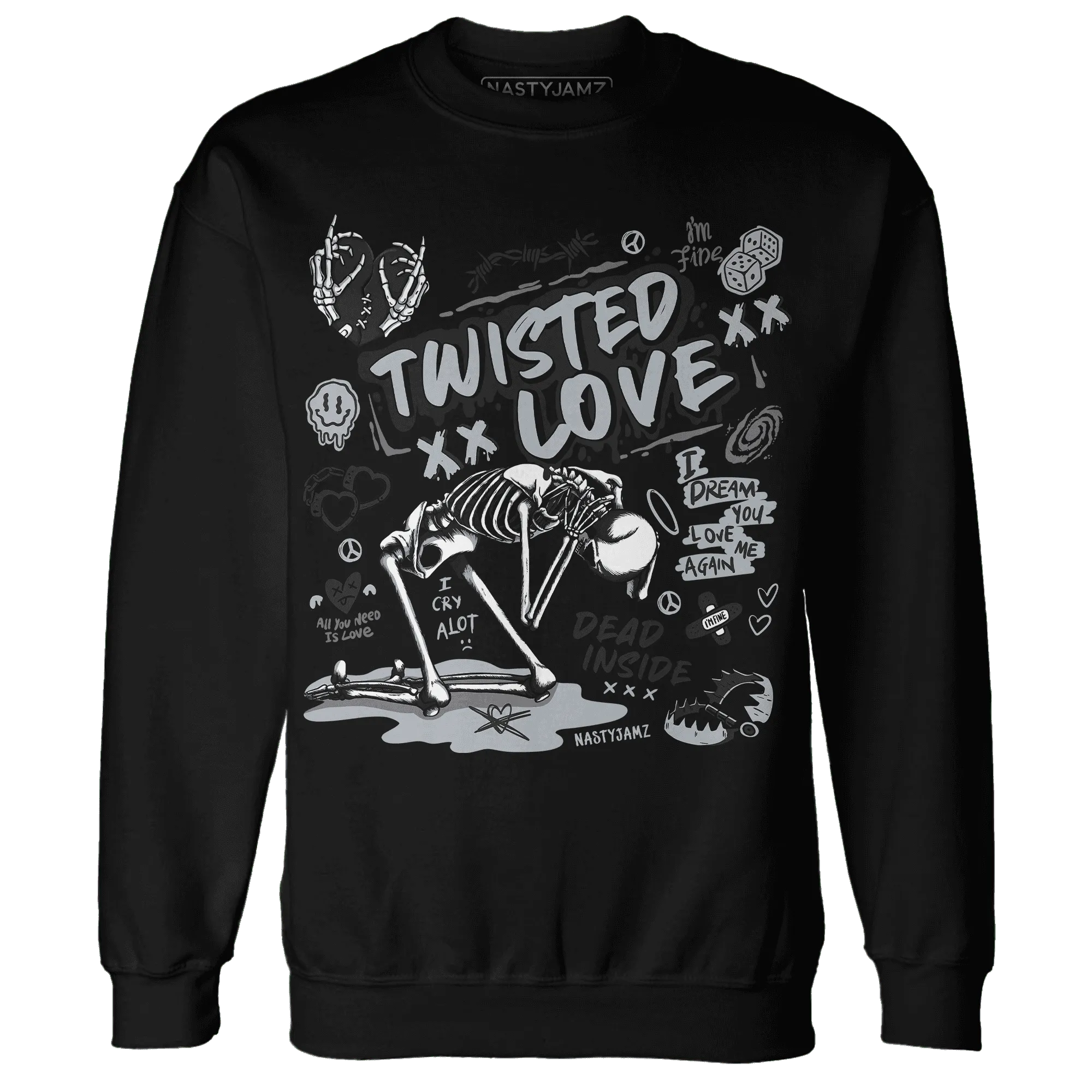 NastyJamz-Wolf-Grey-12s-Sweatshirt-Match-Twisted-Love