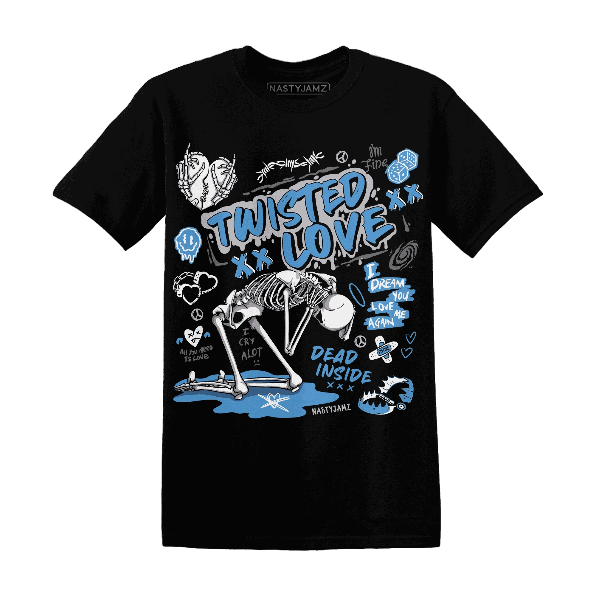 NastyJamz-Carolina-Blue-Univercitii-17s-T-Shirt-Match-Twisted-Love