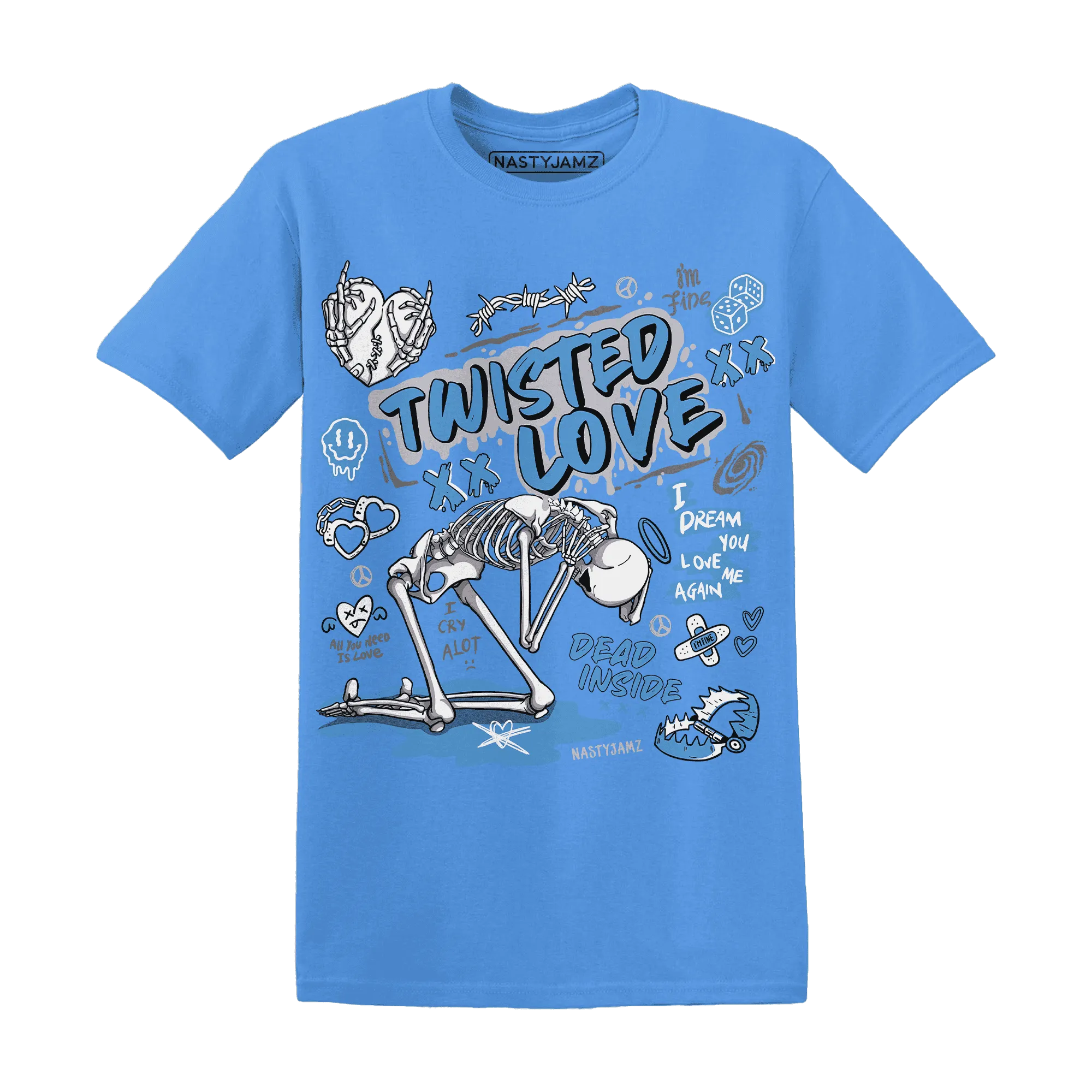 NastyJamz-Carolina-Blue-Univercitii-17s-T-Shirt-Match-Twisted-Love