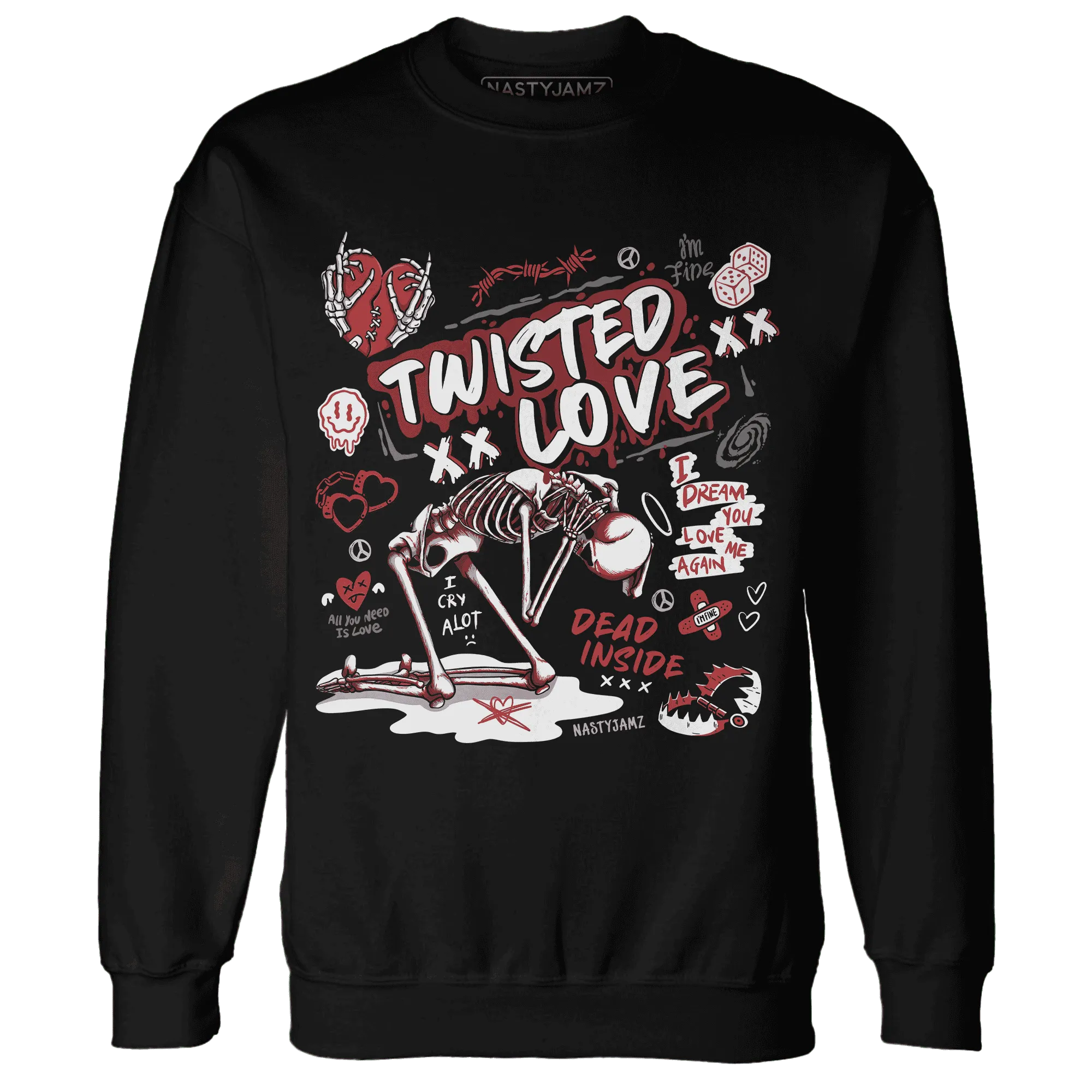 Black-Toe-Reimagined-Red-White-1s-Sweatshirt-Match-Twisted-Love