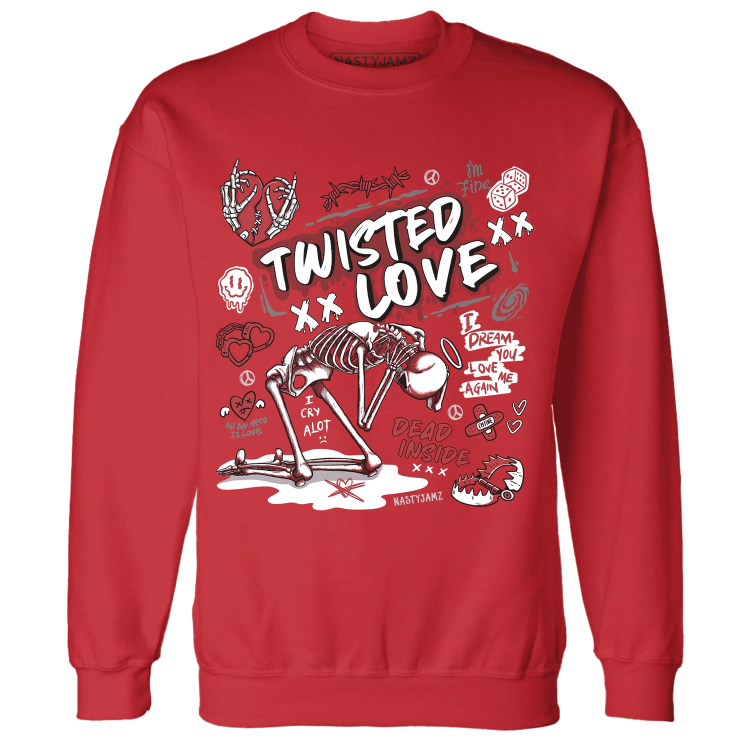 Black-Toe-Reimagined-Red-White-1s-Sweatshirt-Match-Twisted-Love