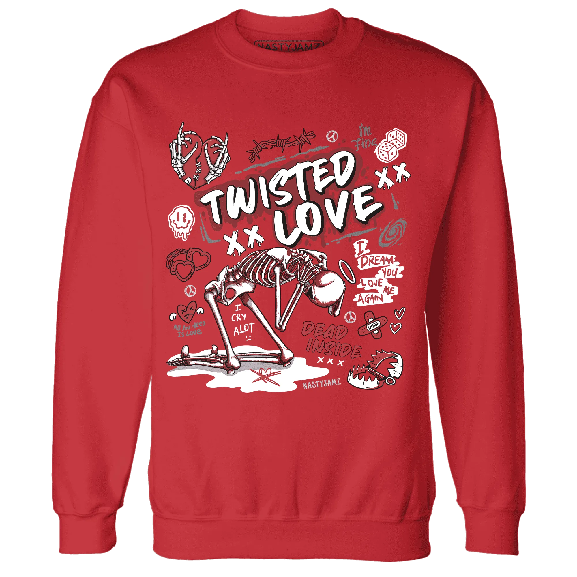 Black-Toe-Reimagined-Red-White-1s-Sweatshirt-Match-Twisted-Love