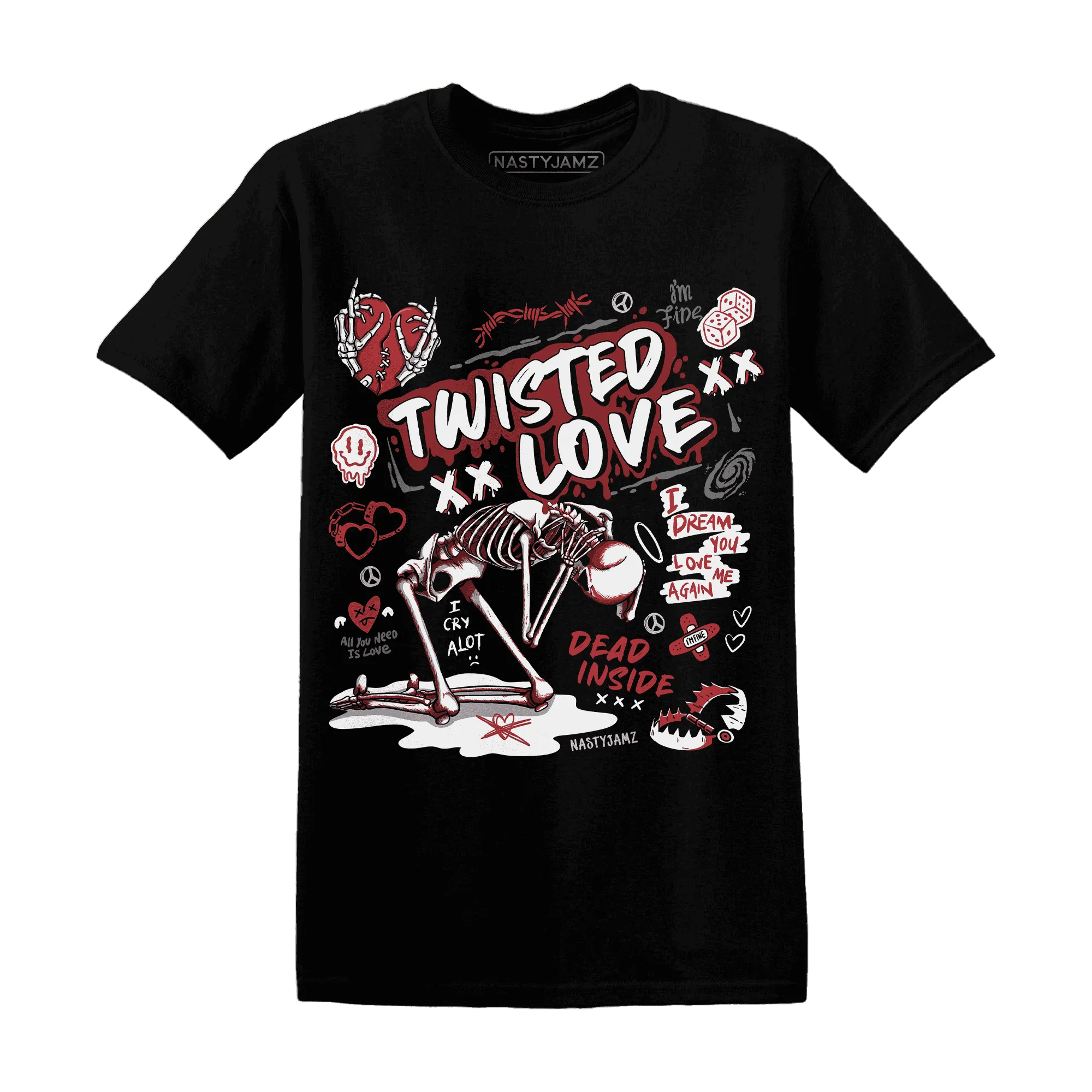 Black-Toe-Reimagined-Red-White-1s-T-Shirt-Match-Twisted-Love