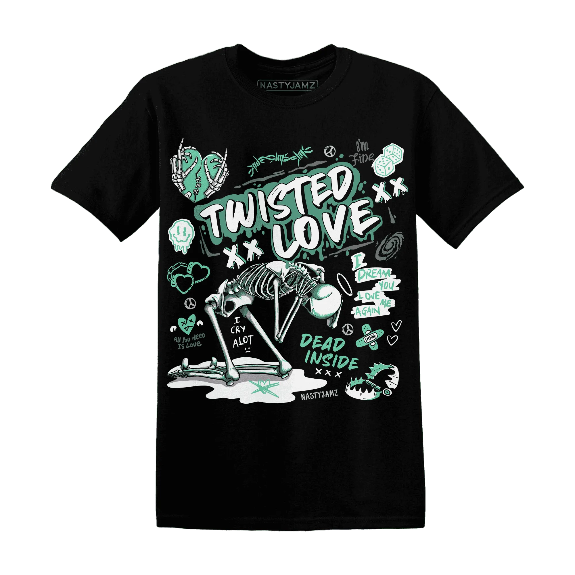 NastyJamz-High-OG-Green-Glow-1s-T-Shirt-Match-Twisted-Love