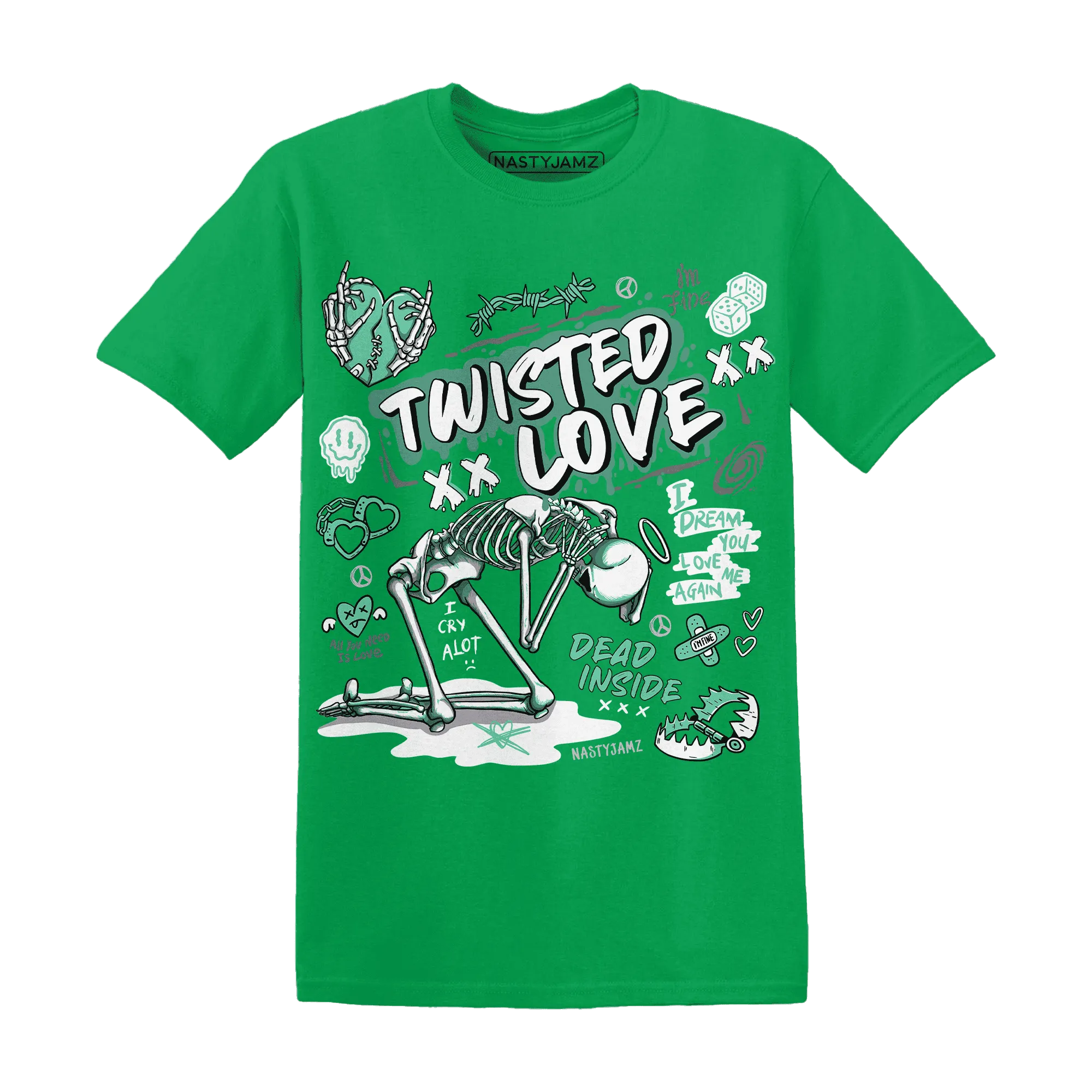 NastyJamz-High-OG-Green-Glow-1s-T-Shirt-Match-Twisted-Love