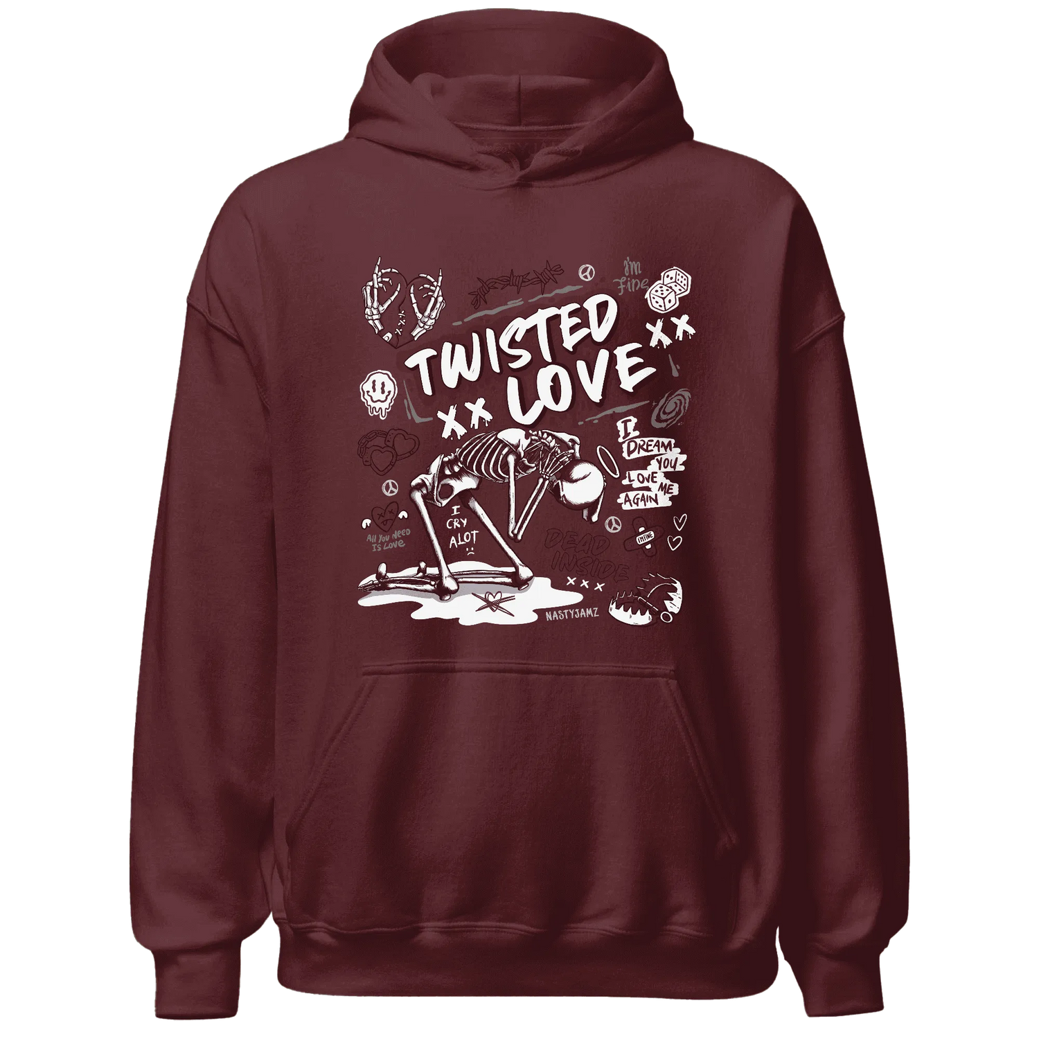 NastyJamz-High-White-Team-Red-1s-Hoodie-Match-Twisted-Love