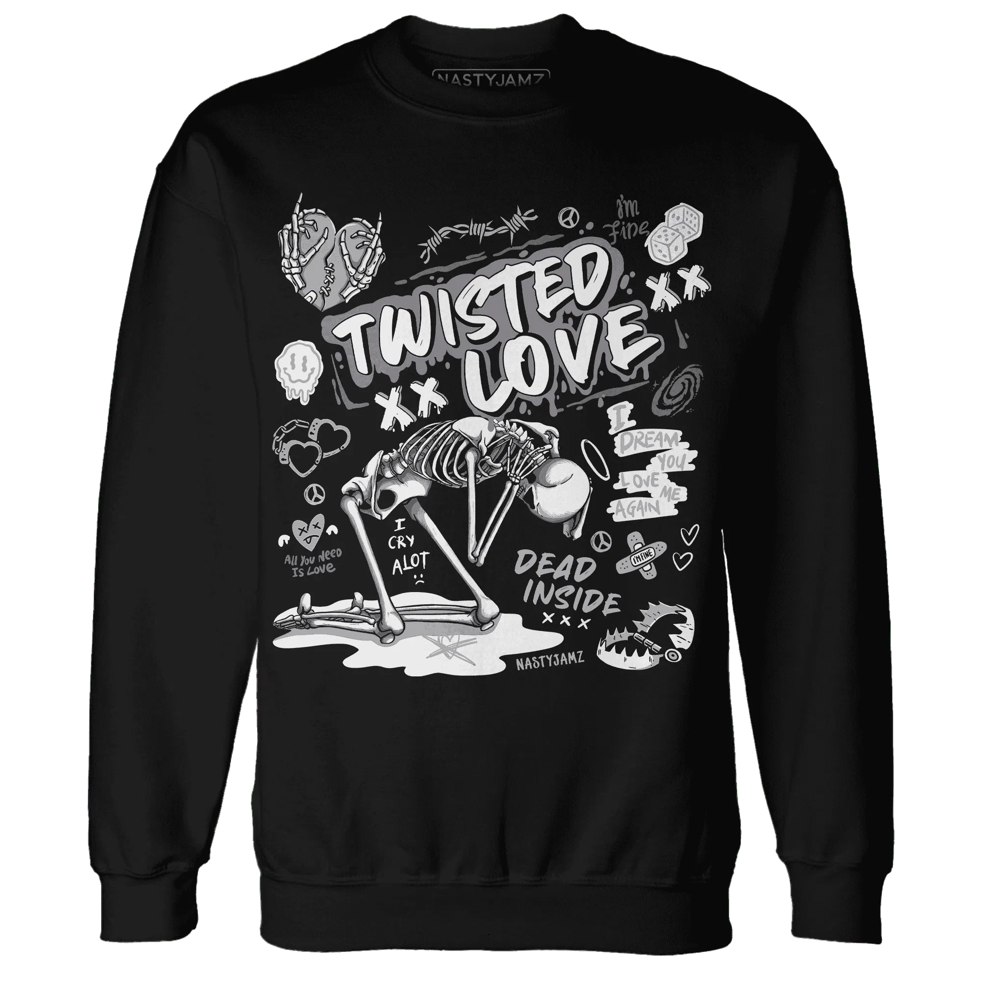 NastyJamz-Wolf-Grey-1s-Sweatshirt-Match-Twisted-Love