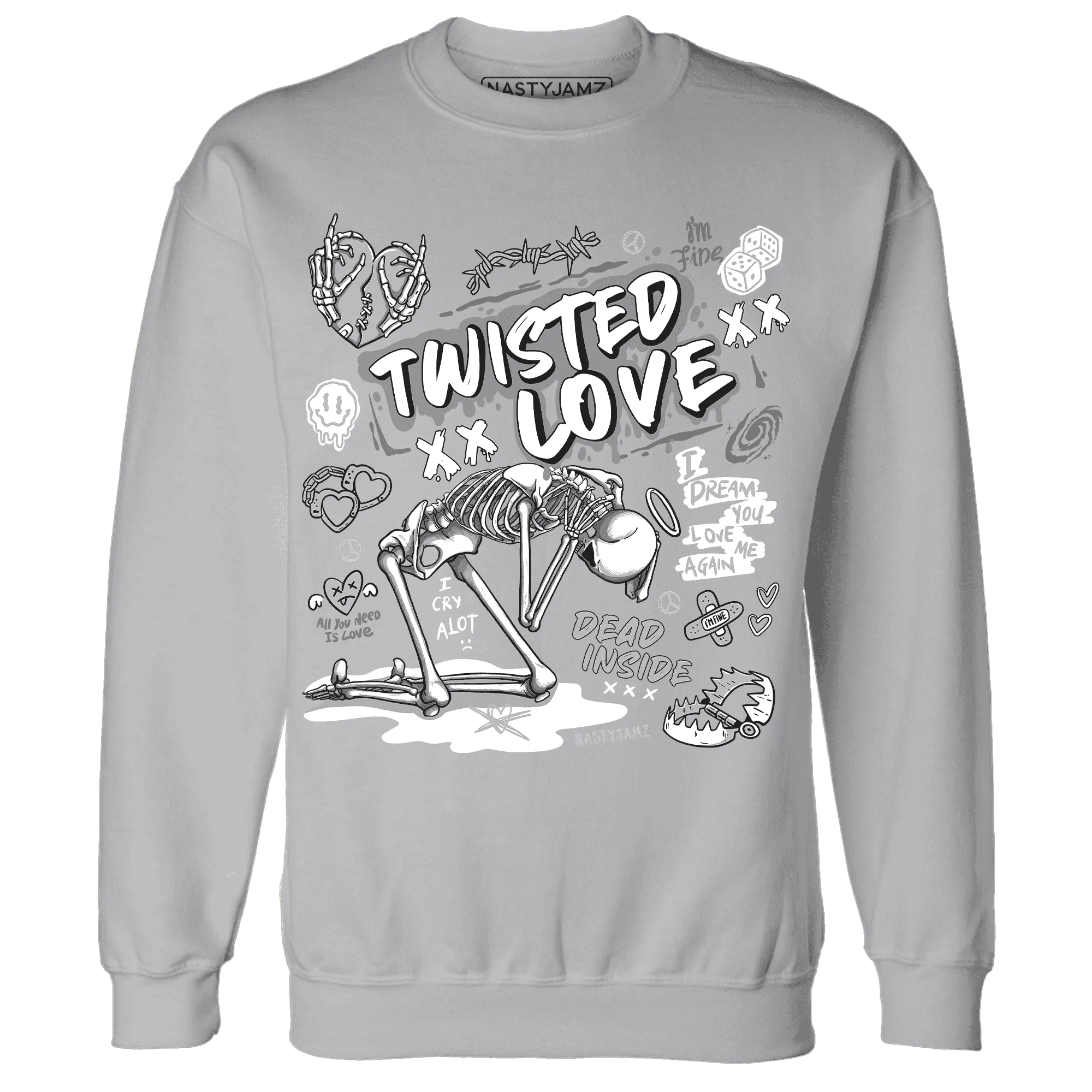 NastyJamz-Wolf-Grey-1s-Sweatshirt-Match-Twisted-Love