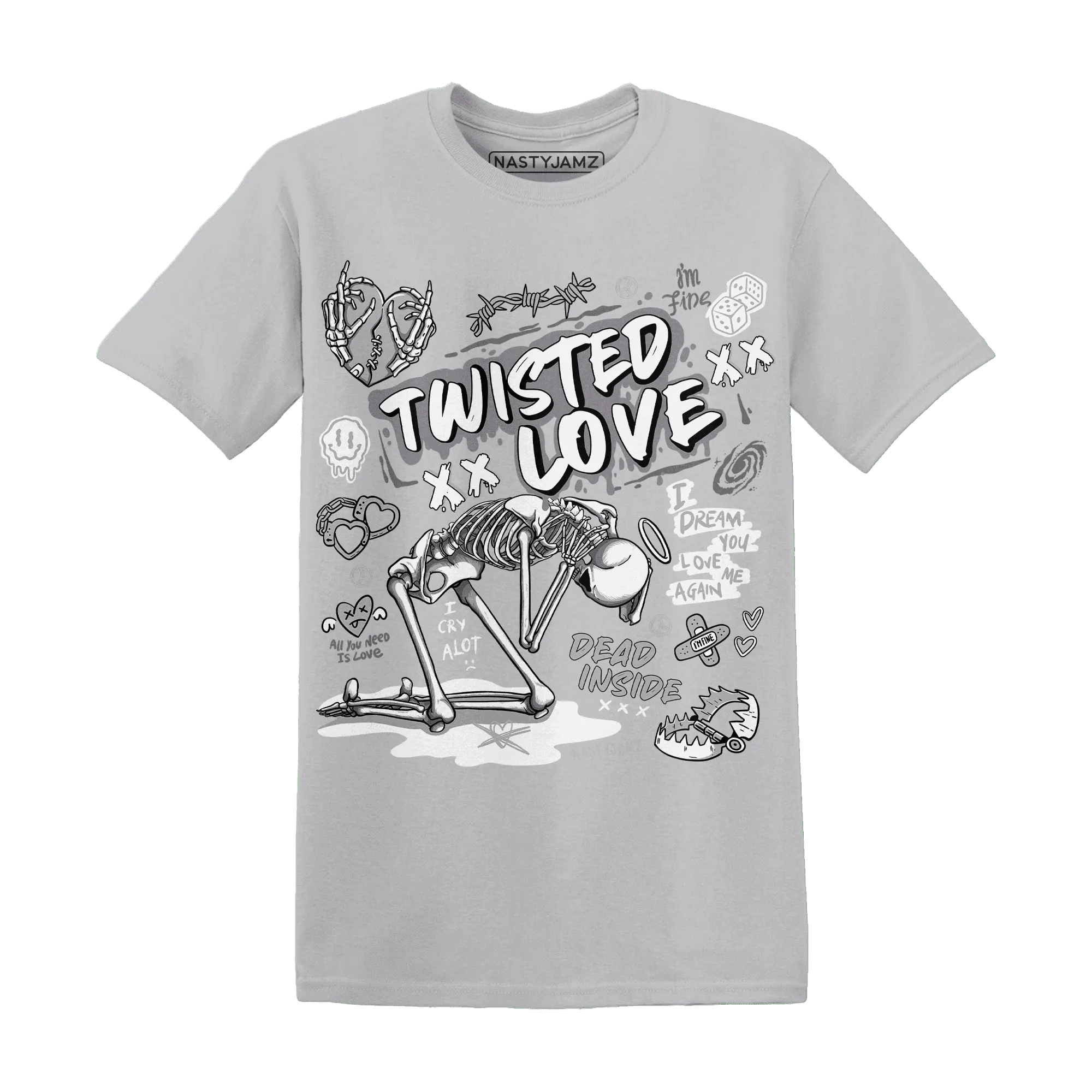 NastyJamz-Wolf-Grey-1s-T-Shirt-Match-Twisted-Love
