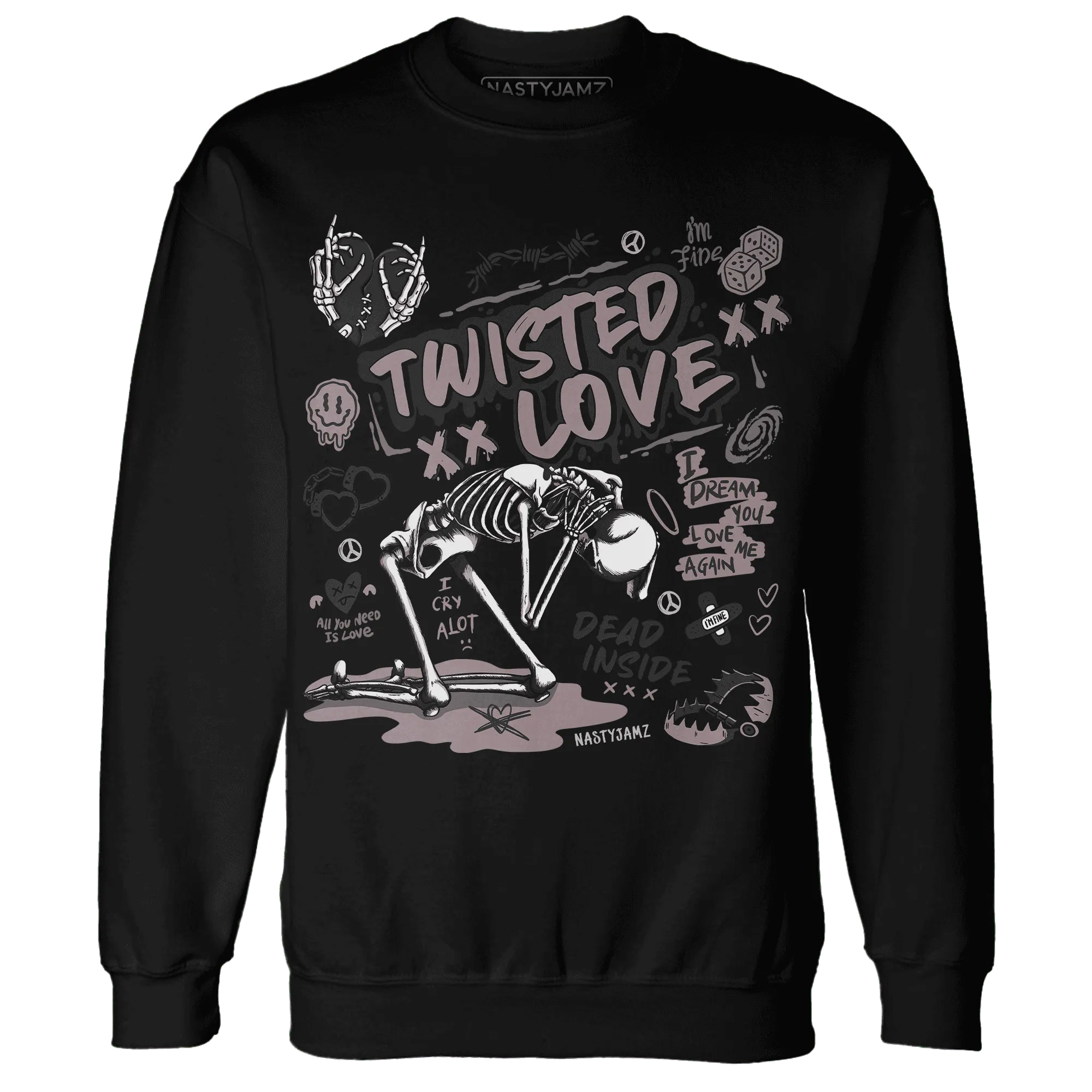 NastyJamz-Black-Violet-Ore-3s-Sweatshirt-Match-Twisted-Love