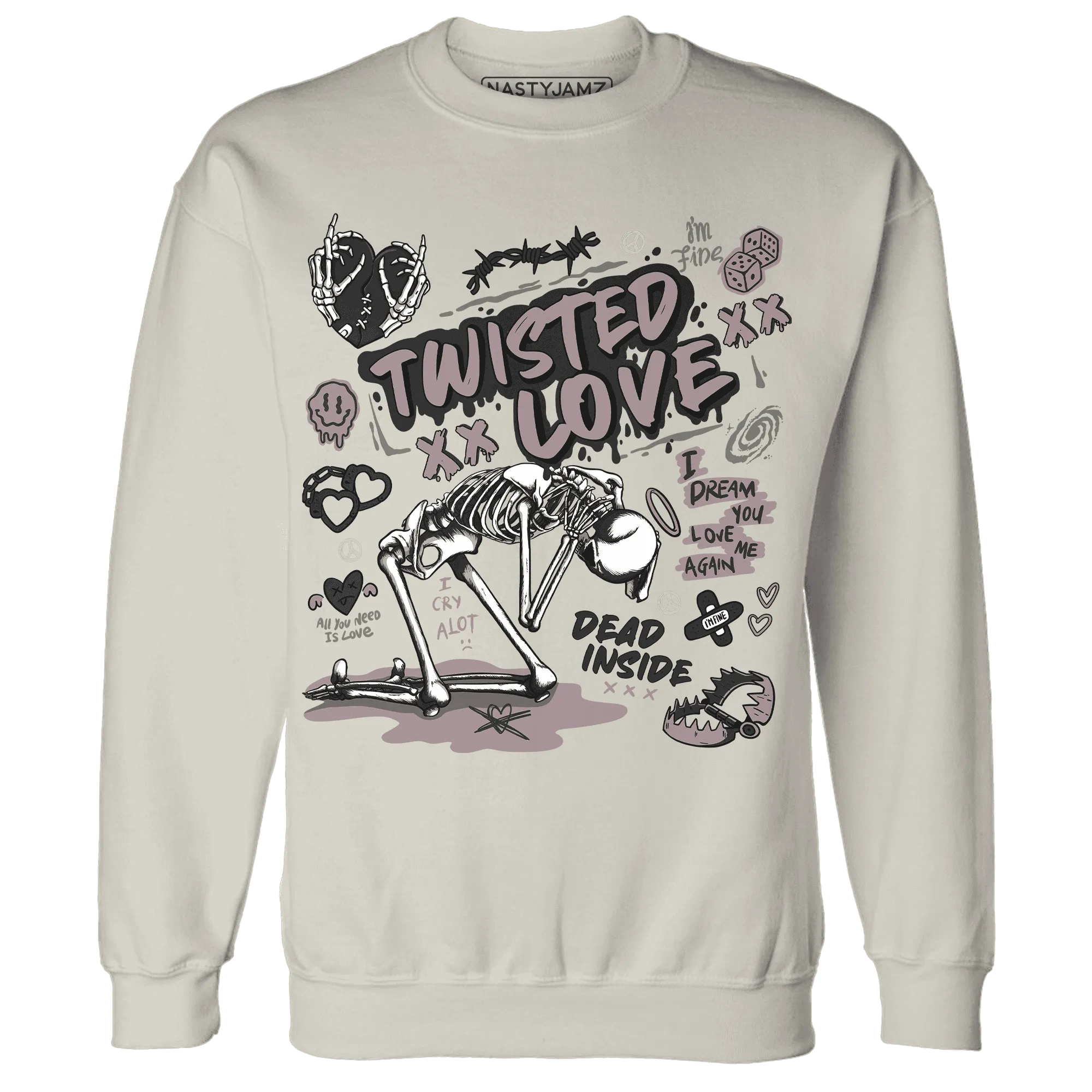 NastyJamz-Black-Violet-Ore-3s-Sweatshirt-Match-Twisted-Love