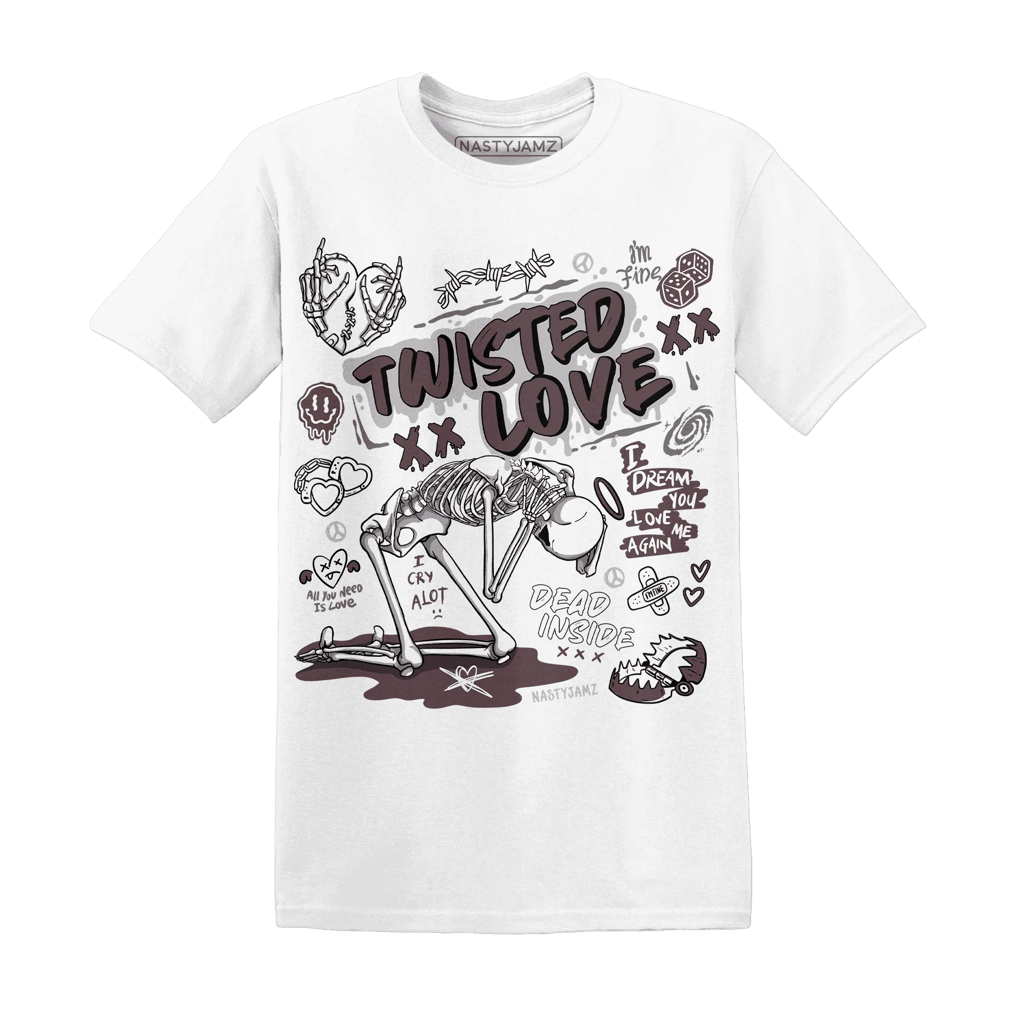 NastyJamz-Burgundy-Crush-3s-T-Shirt-Match-Twisted-Love