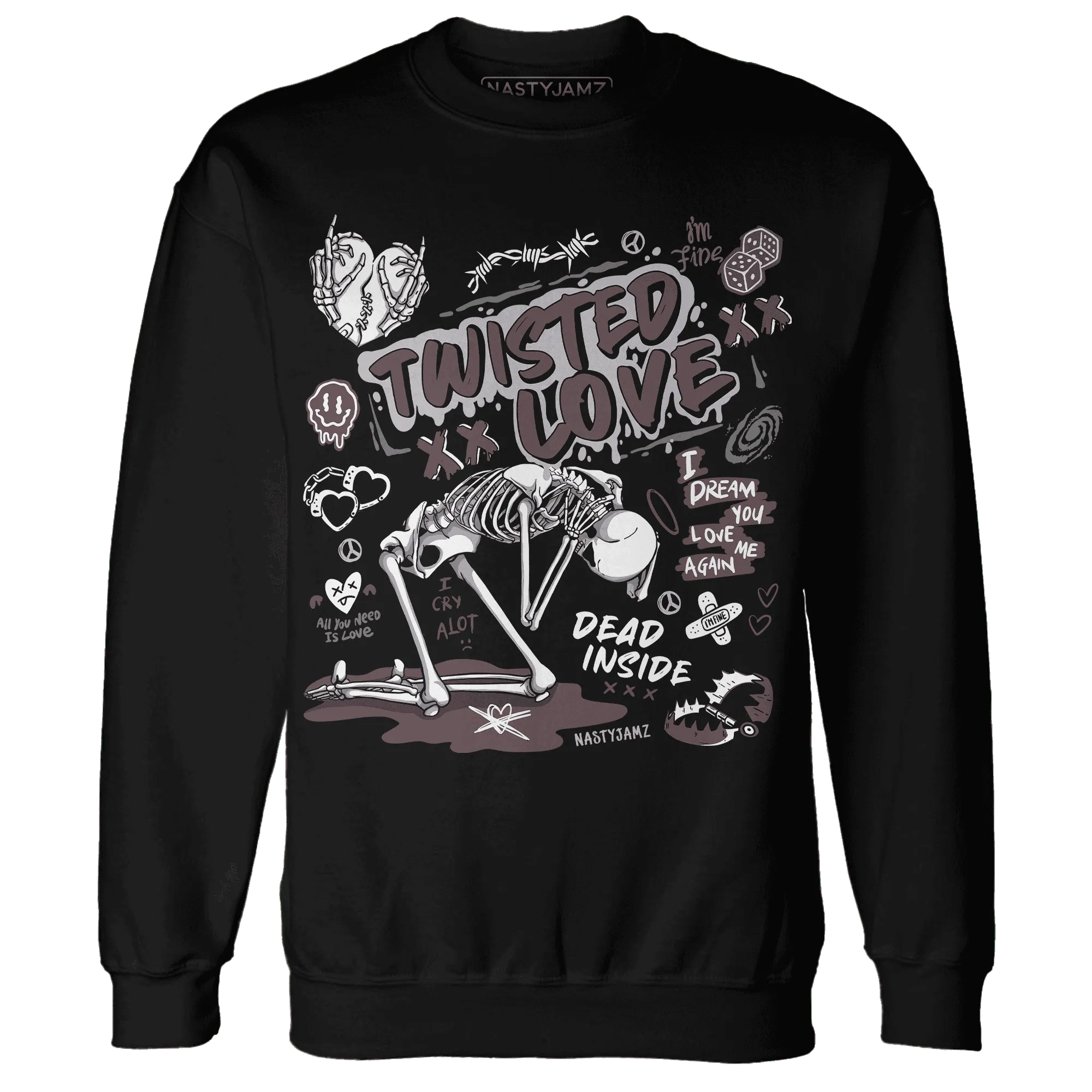 NastyJamz-Burgundy-Crush-3s-Sweatshirt-Match-Twisted-Love