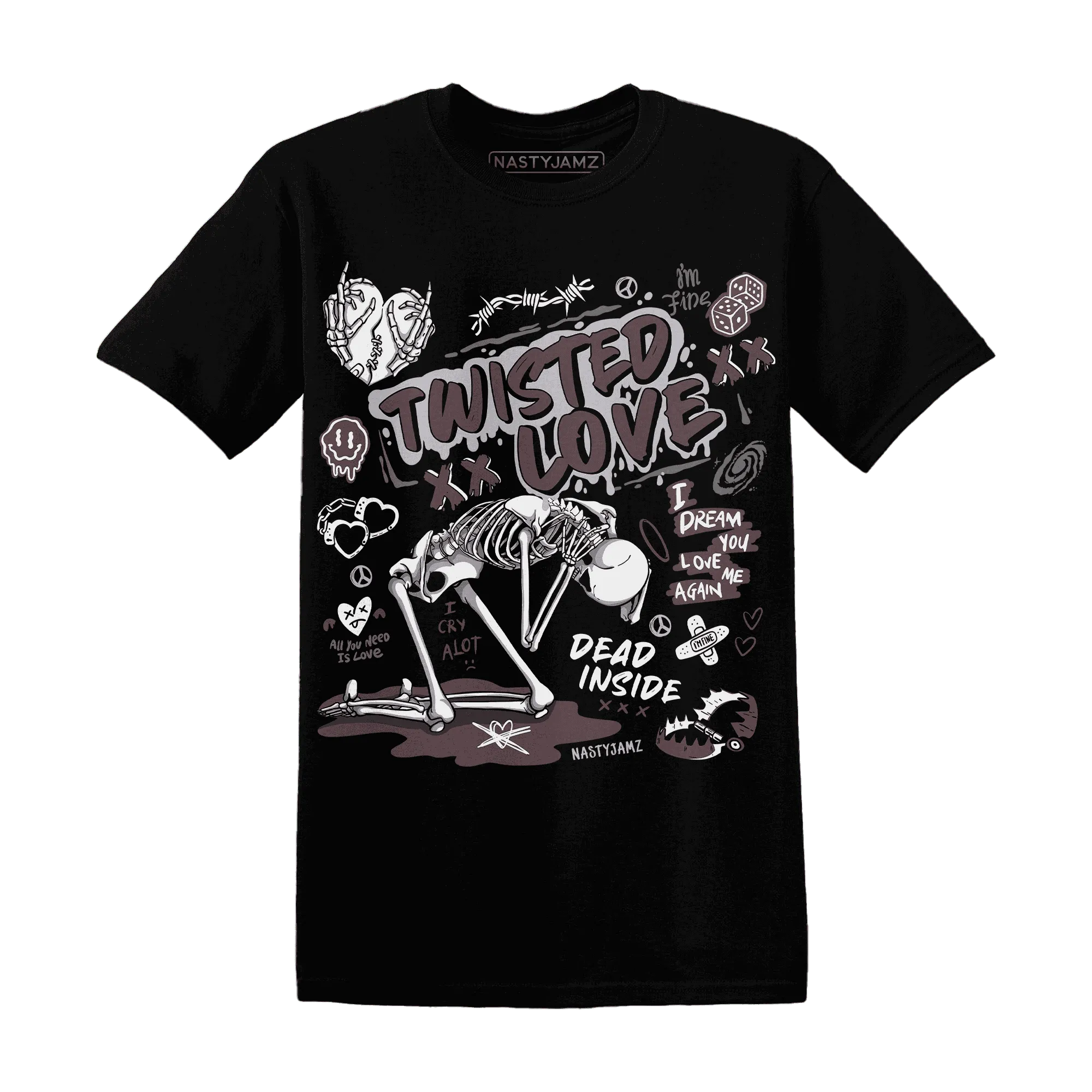 NastyJamz-Burgundy-Crush-3s-T-Shirt-Match-Twisted-Love