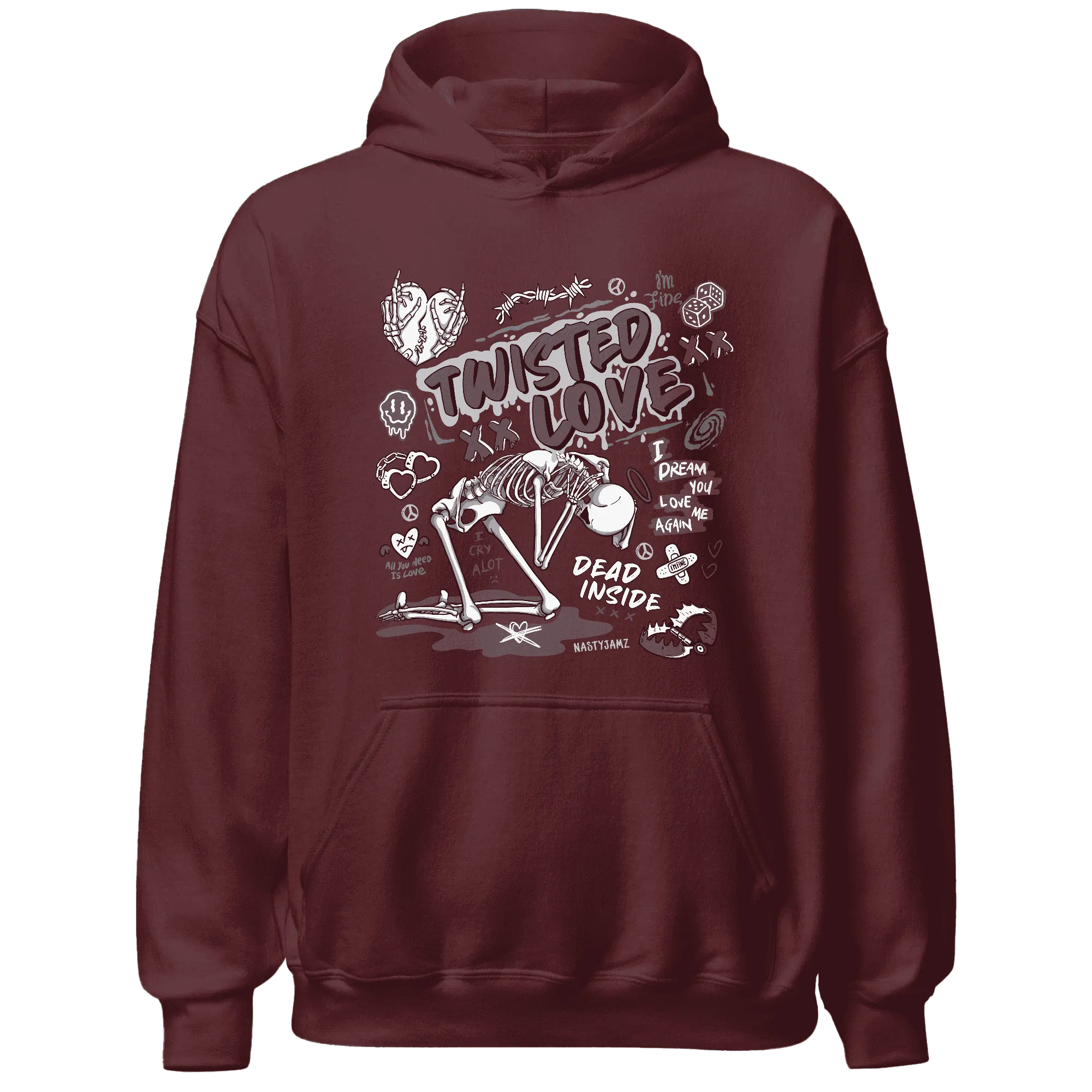 NastyJamz-Burgundy-Crush-3s-Hoodie-Match-Twisted-Love