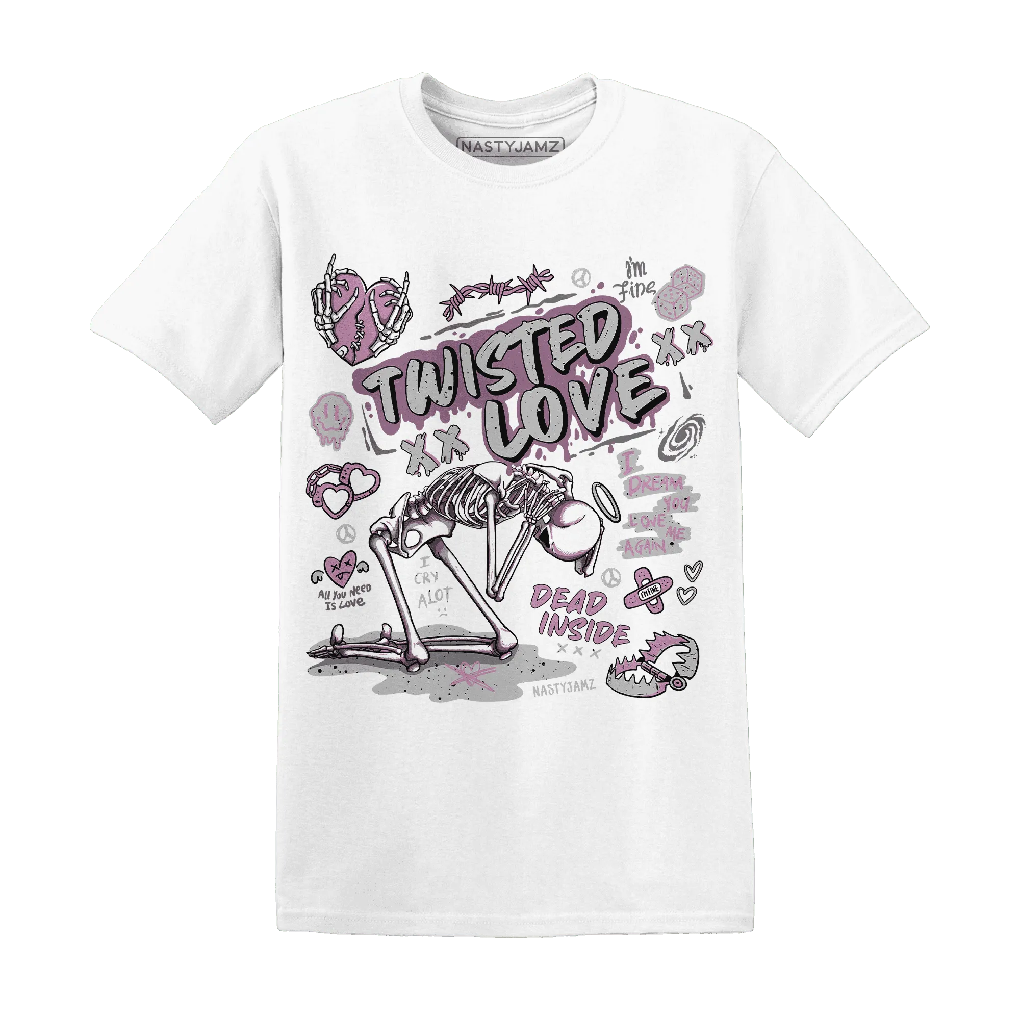 Orchid-Neutral-Grey-Black-White-4s-T-Shirt-Match-Twisted-Love