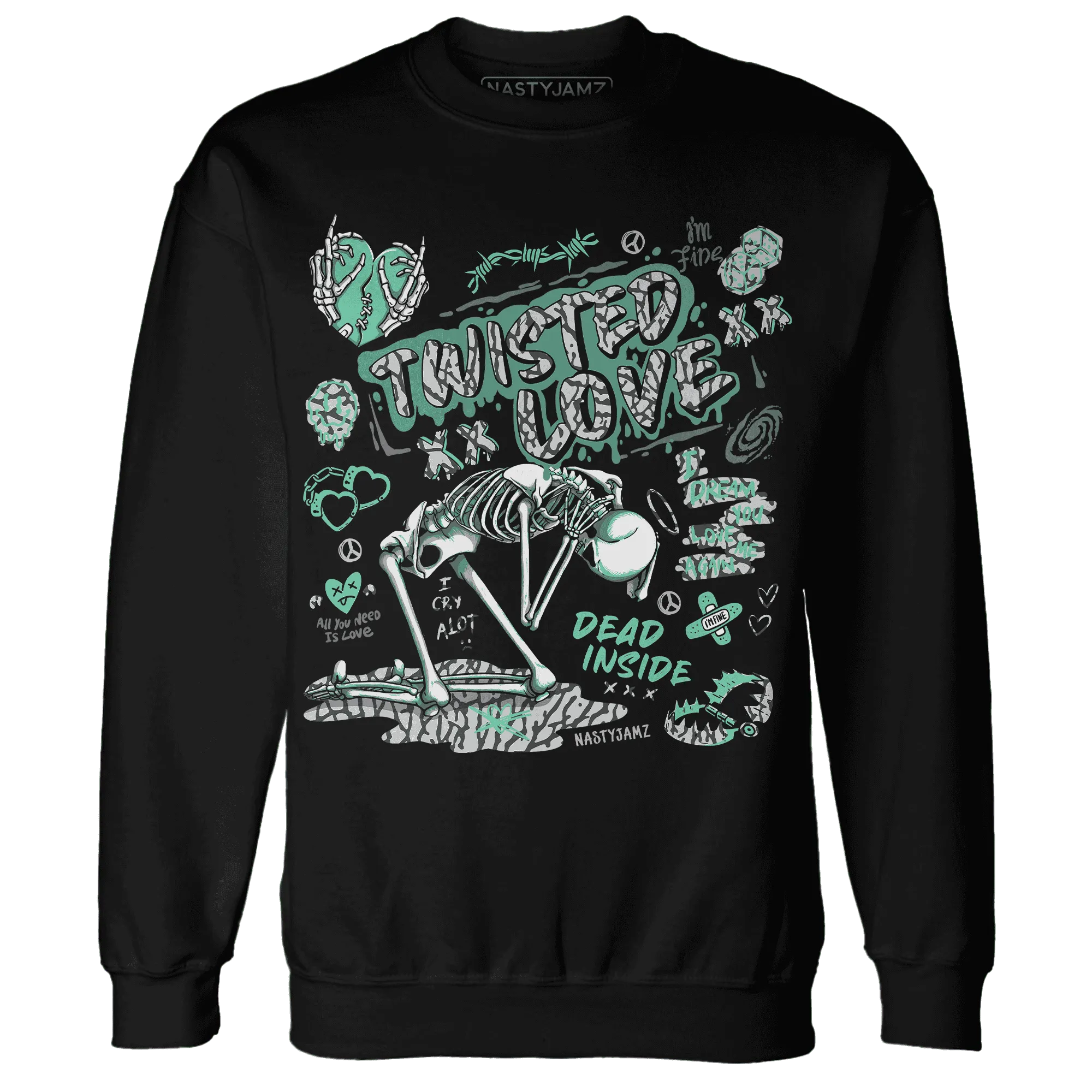 NastyJamz-Green-Glow-3s-Sweatshirt-Match-Twisted-Love