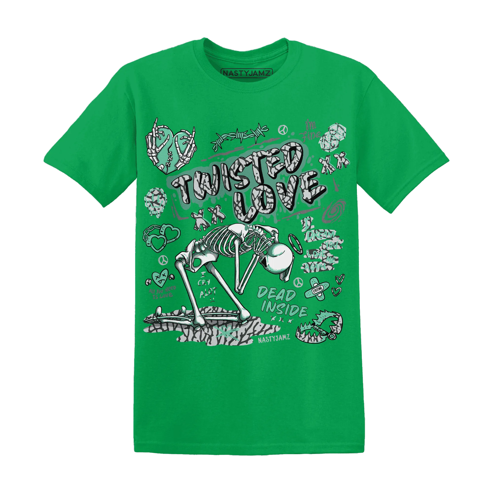 NastyJamz-Green-Glow-3s-T-Shirt-Match-Twisted-Love