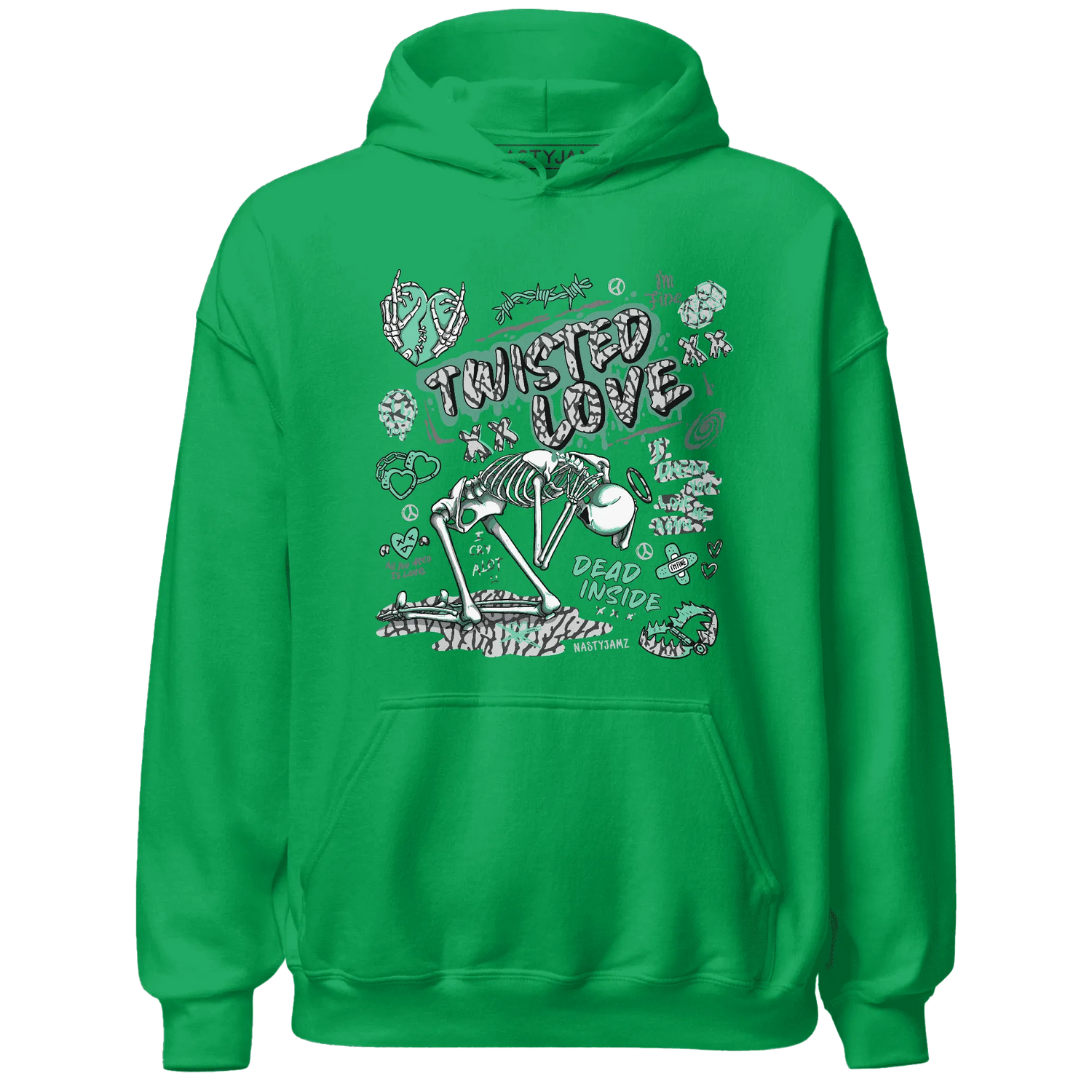 NastyJamz-Green-Glow-3s-Hoodie-Match-Twisted-Love