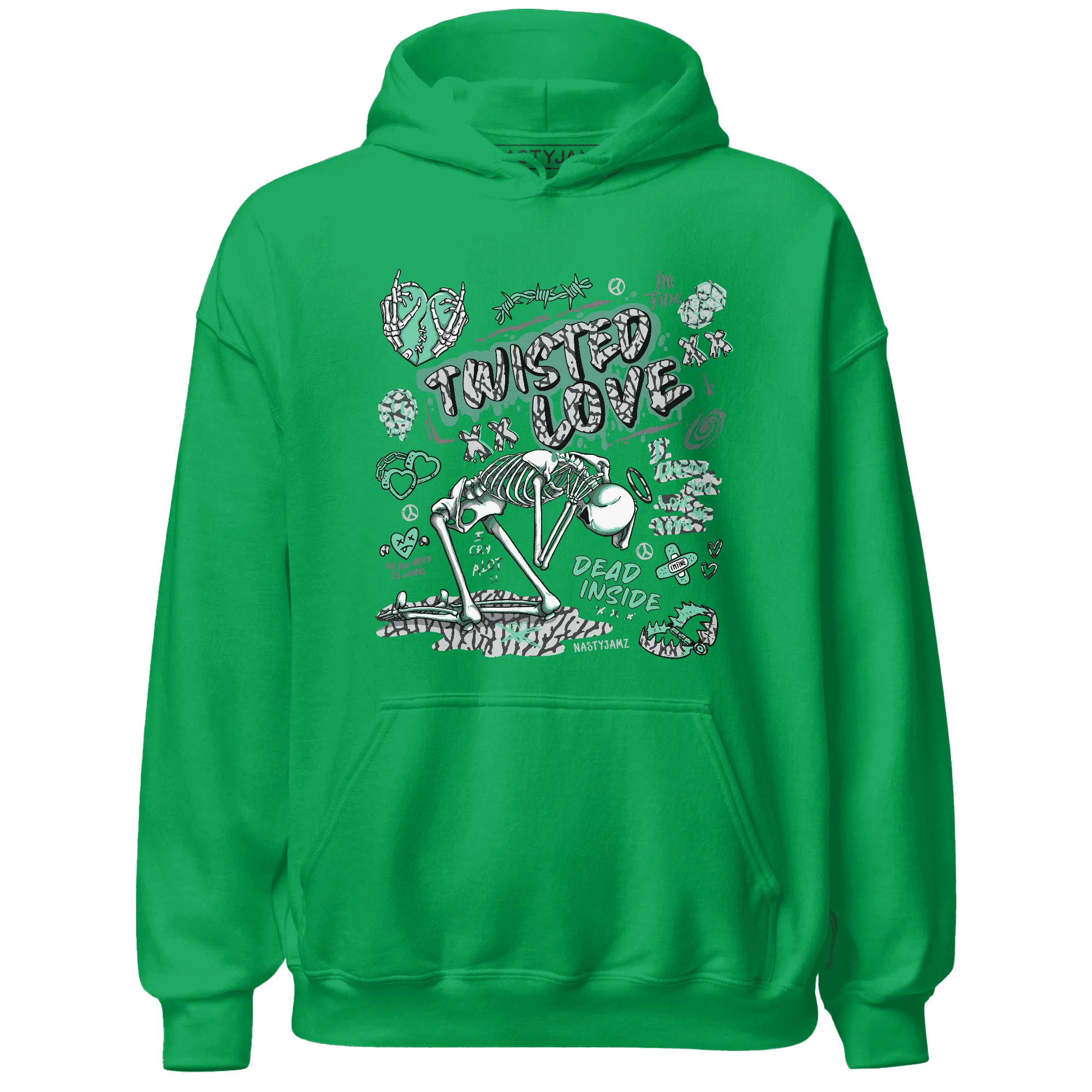 NastyJamz-Green-Glow-3s-Hoodie-Match-Twisted-Love