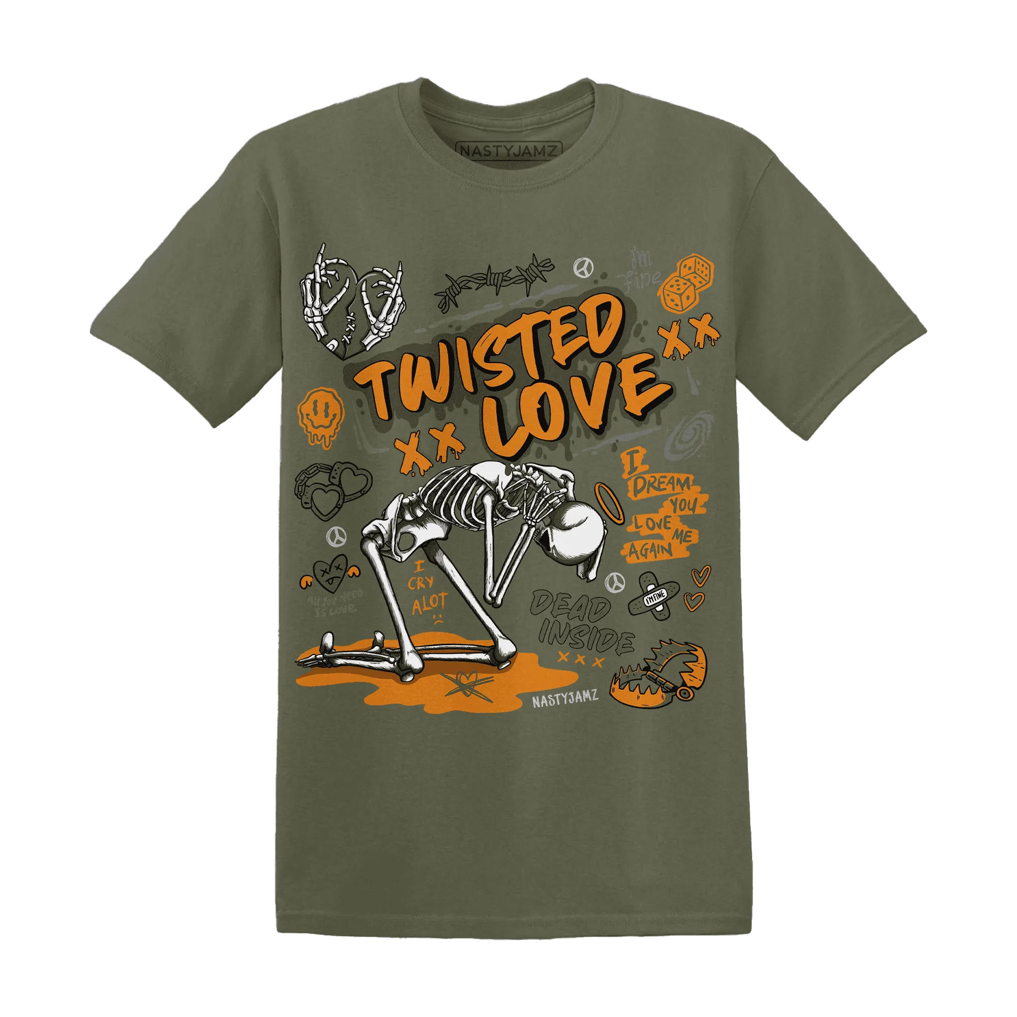 NastyJamz-Olive-5s-T-Shirt-Match-Twisted-Love
