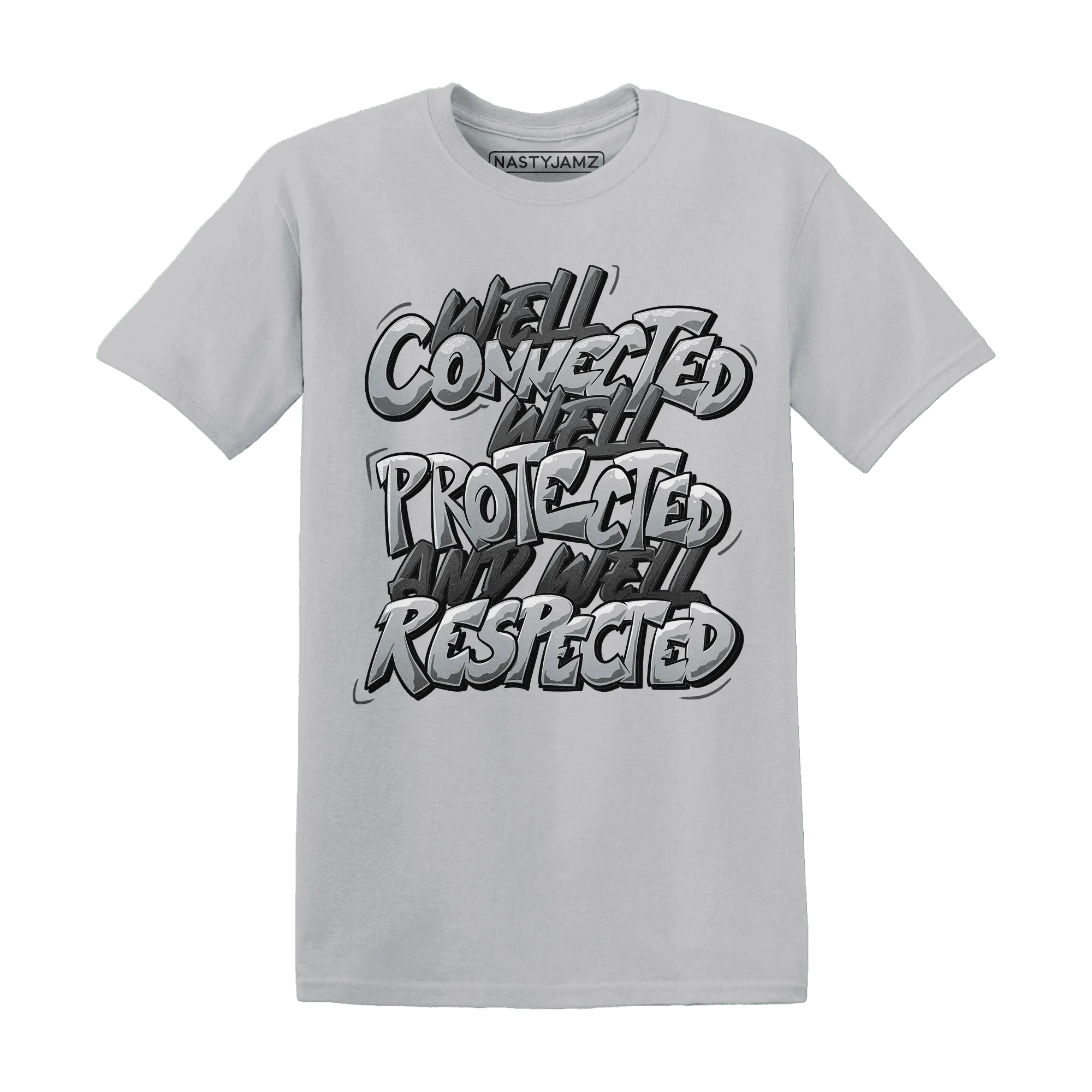 NastyJamz-Wolf-Grey-12s-T-Shirt-Match-WELL