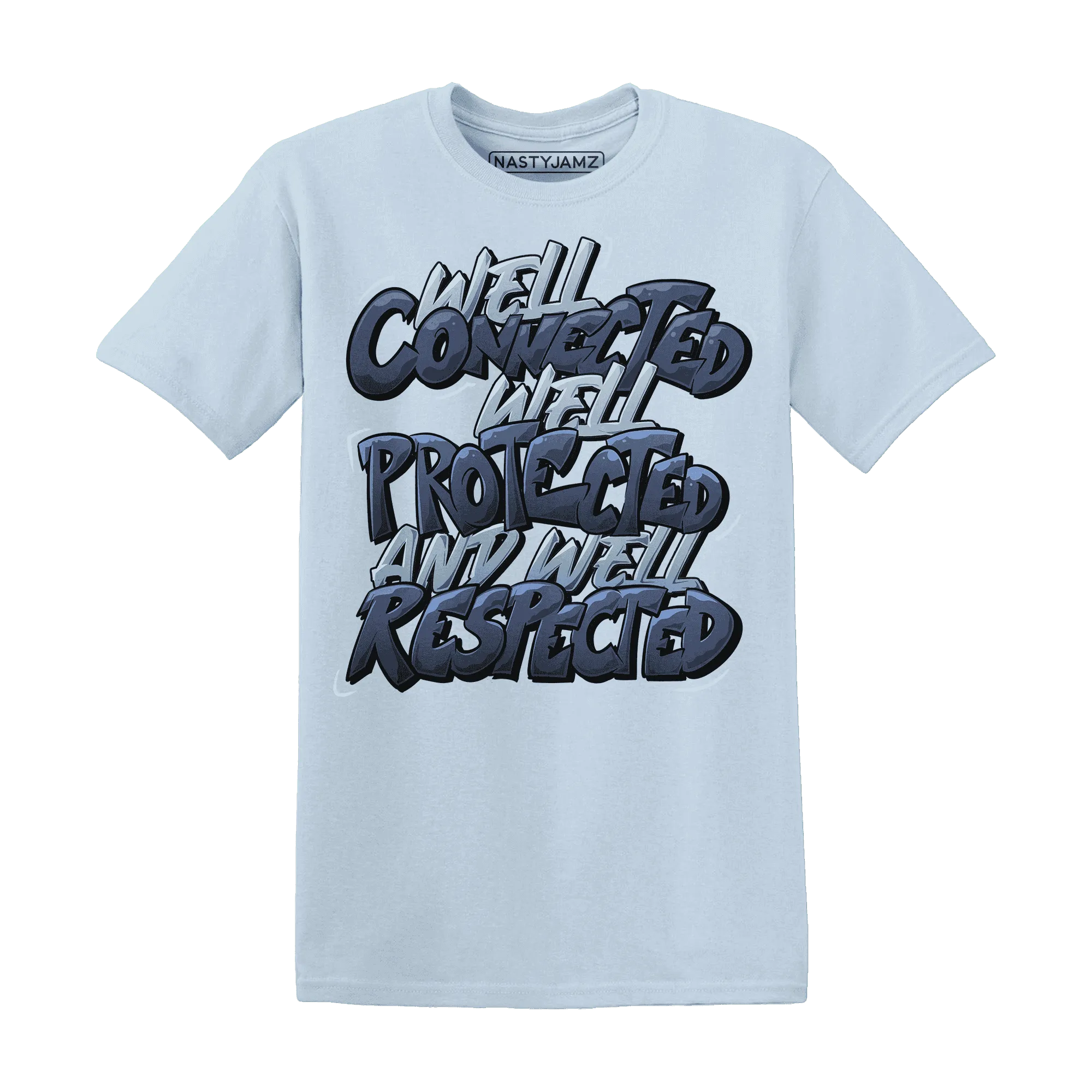 Mid-Diffused-Blue-Grey-1s-T-Shirt-Match-WELL