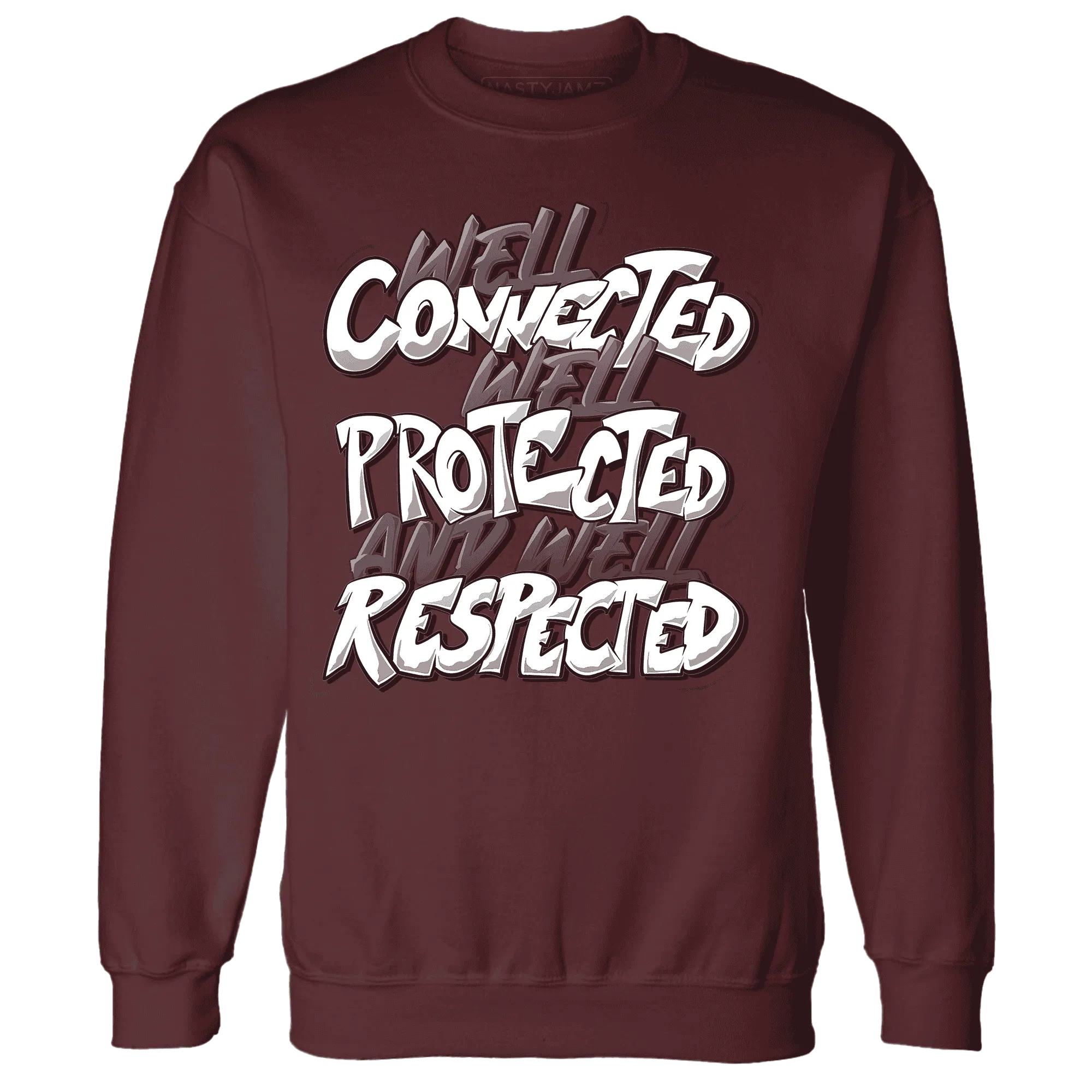 NastyJamz-Burgundy-Crush-3s-Sweatshirt-Match-WELL