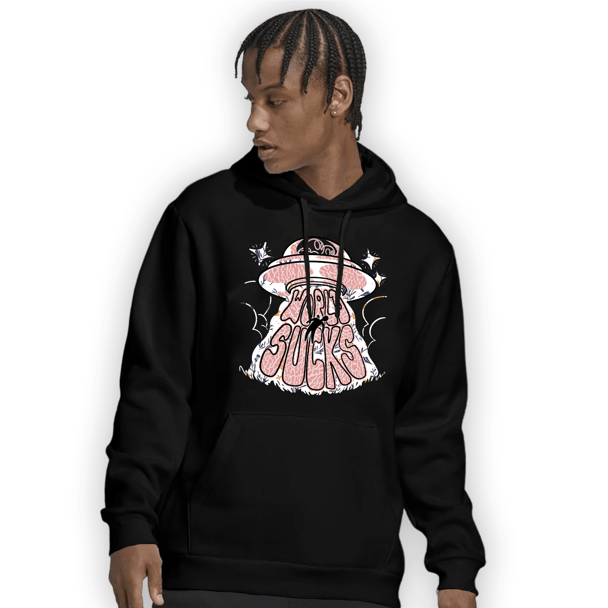 Red Stardust 3s Hoodie Match World Sucks - NastyJamz