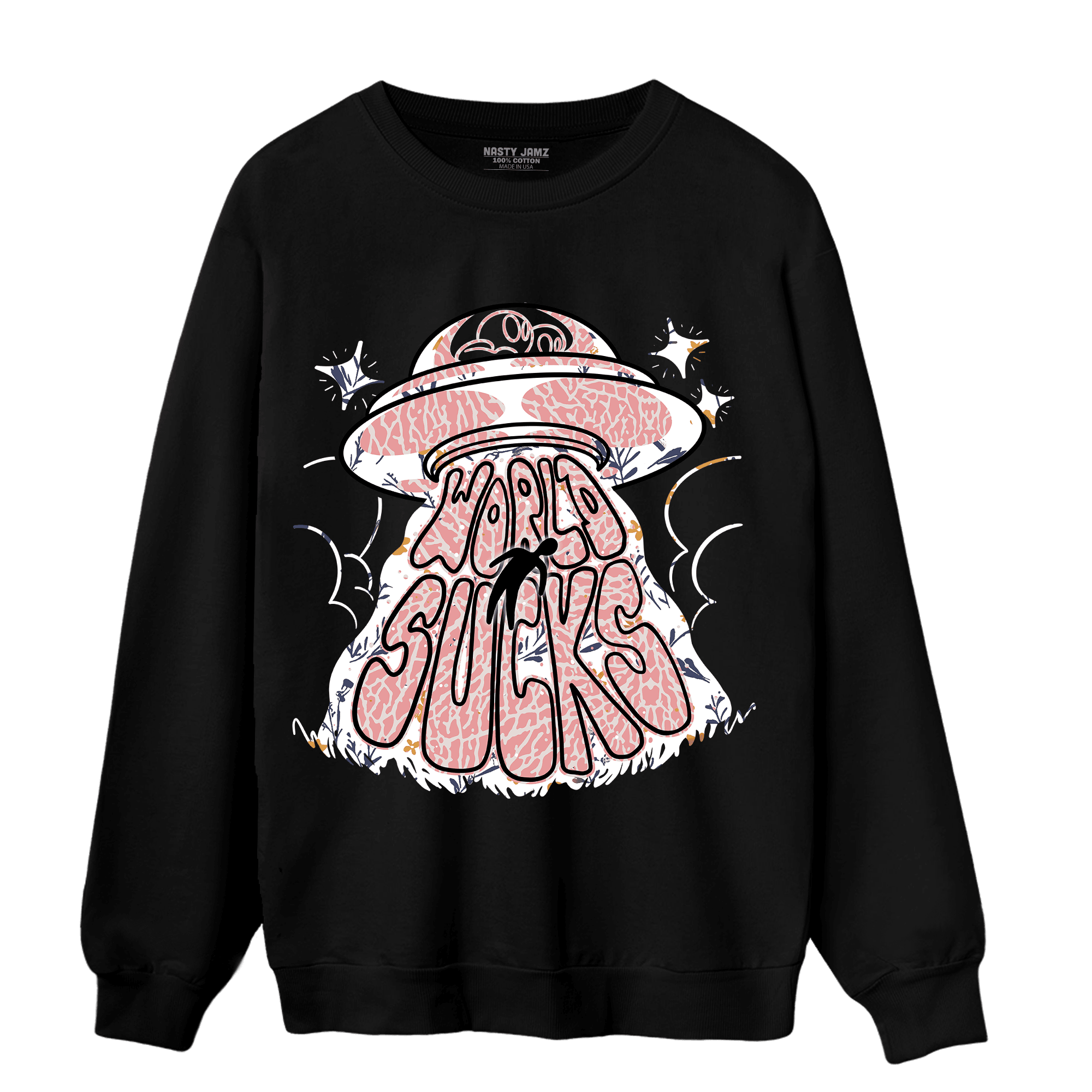 Red Stardust 3s Sweatshirt Match World Sucks - NastyJamz