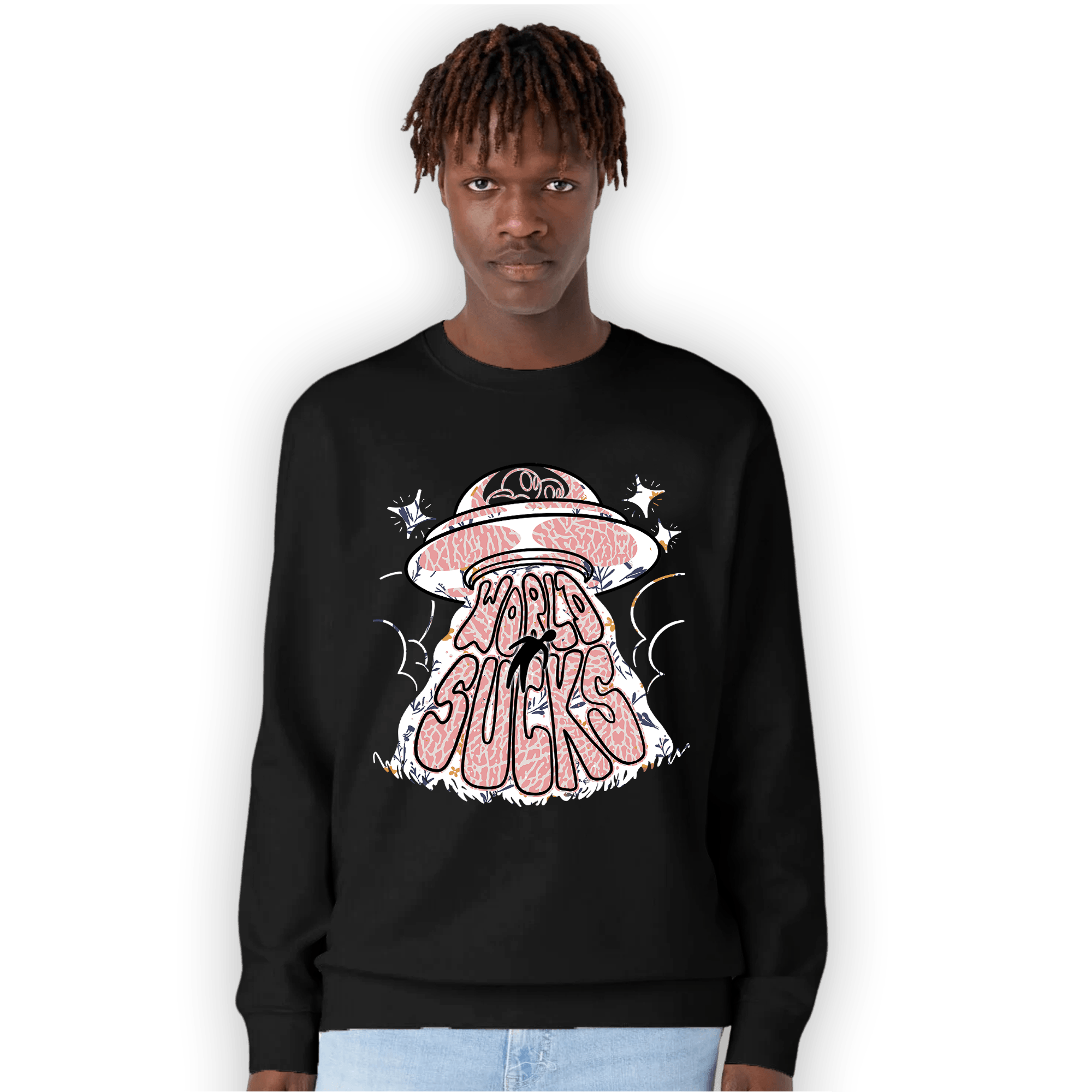 Red Stardust 3s Sweatshirt Match World Sucks - NastyJamz