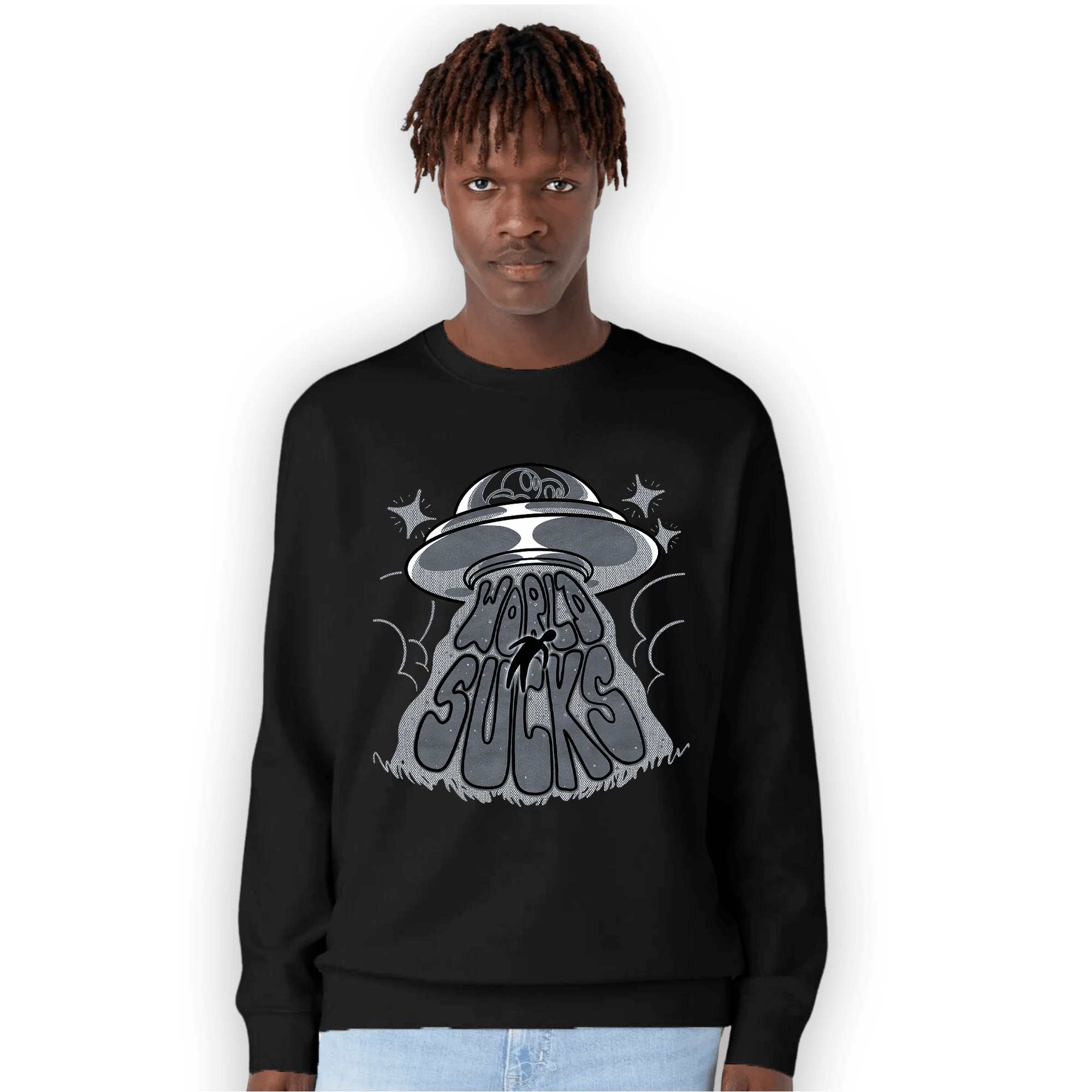 Air Max 90 Iron Grey Sweatshirt Match World Sucks - NastyJamz