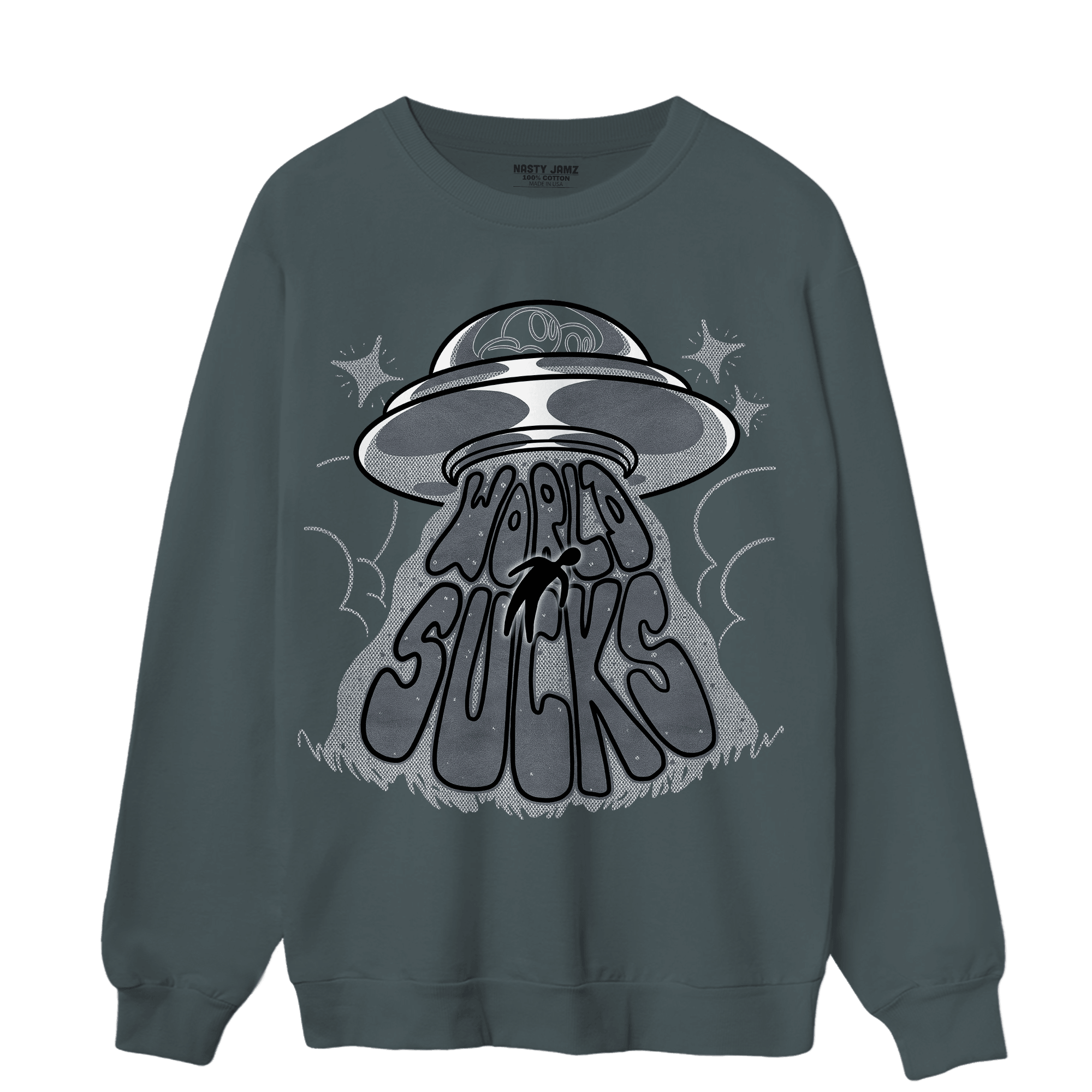 Air Max 90 Iron Grey Sweatshirt Match World Sucks - NastyJamz