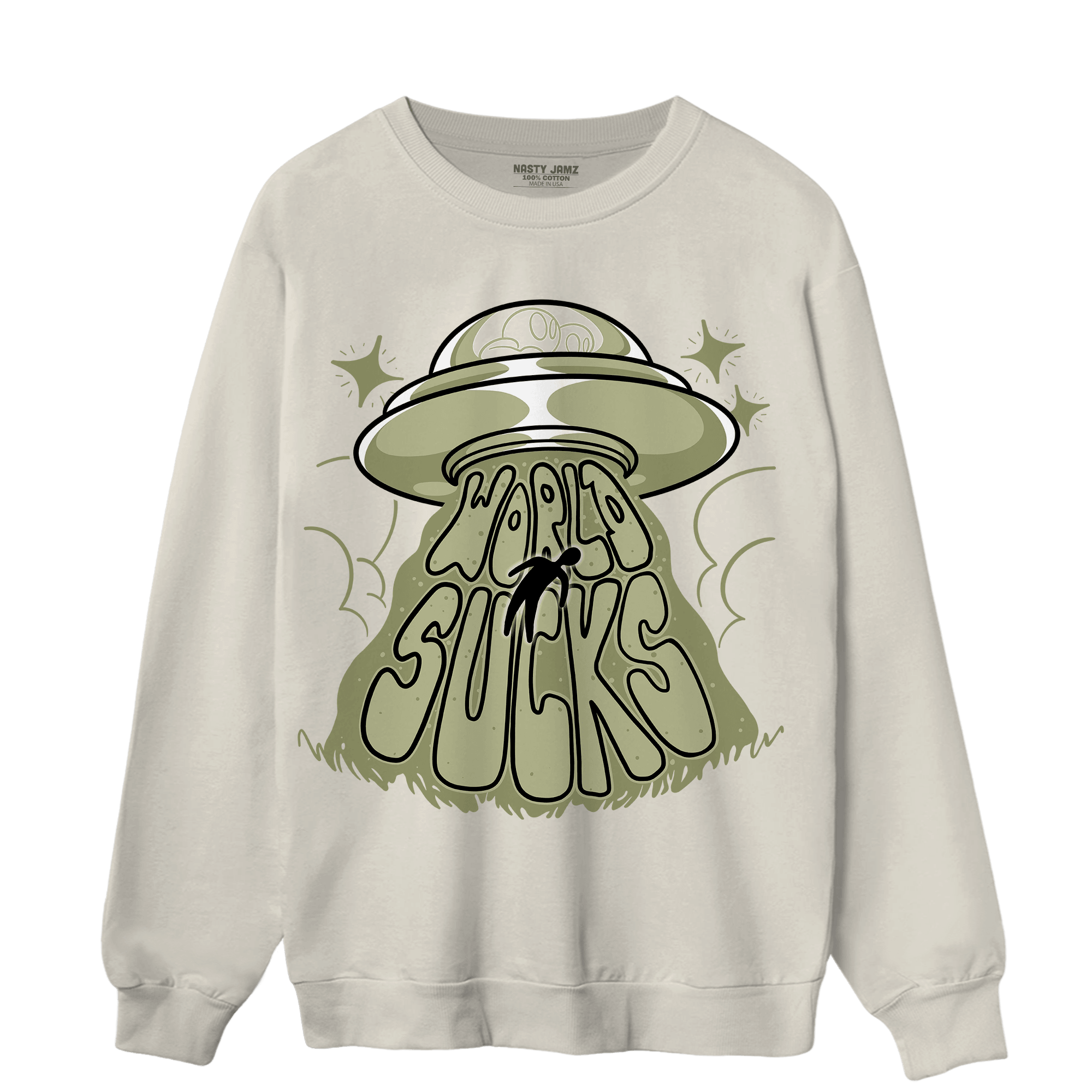 Yeezy Slide Resin Sweatshirt Match World Sucks - NastyJamz