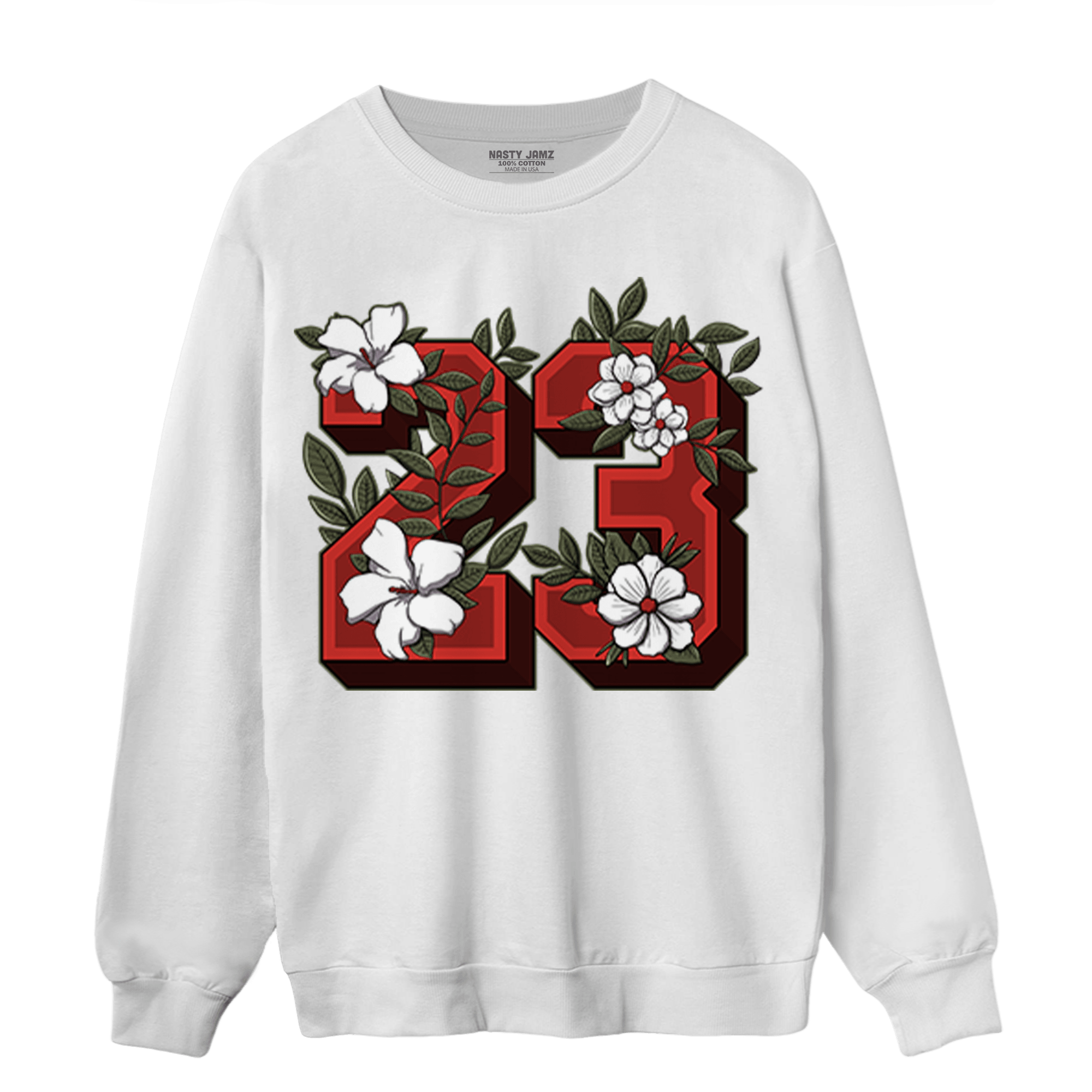 Dunk Low Mystic Red Sweatshirt Match 23 Floral - NastyJamz