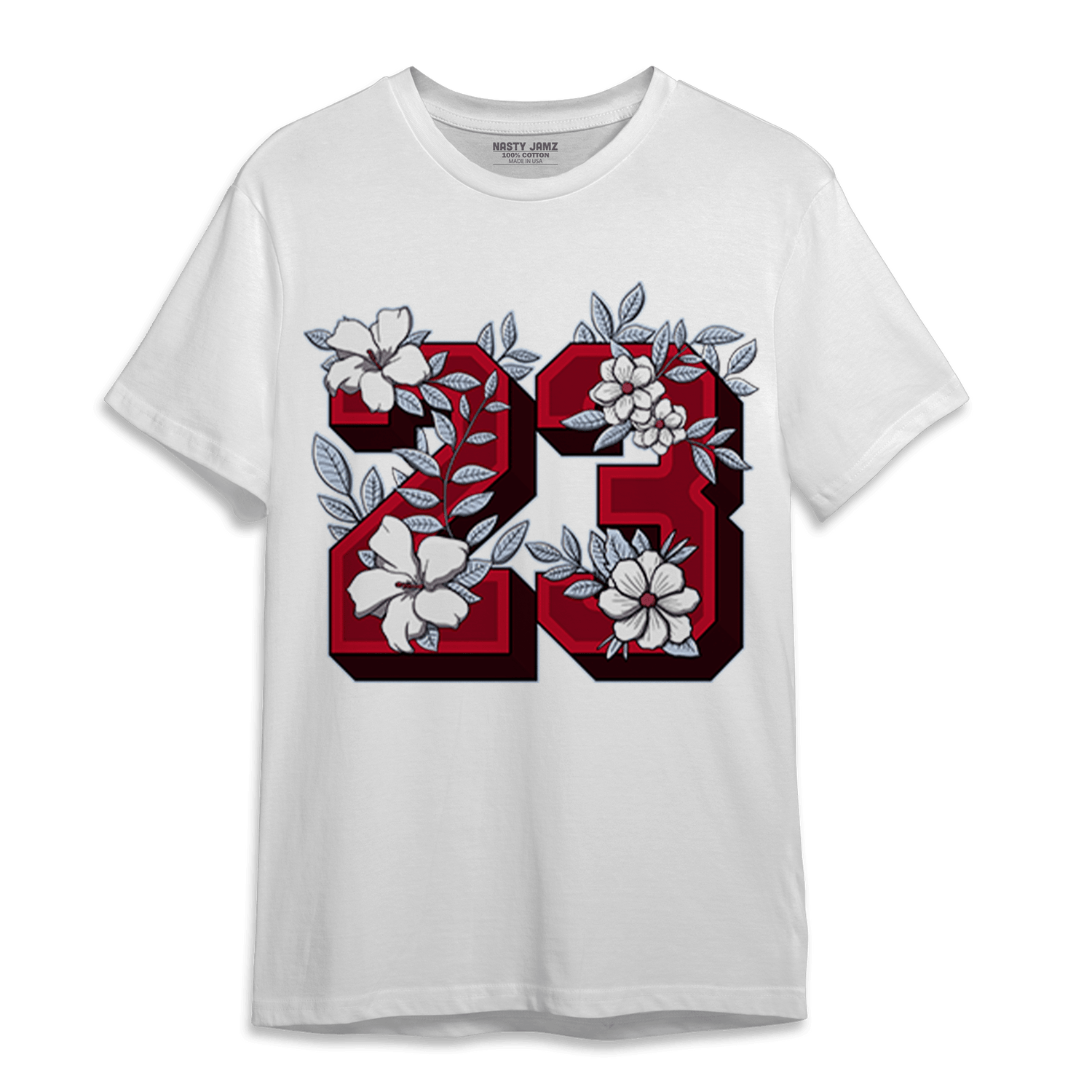 Cherry 11s T Shirt Match 23 Floral - NastyJamz