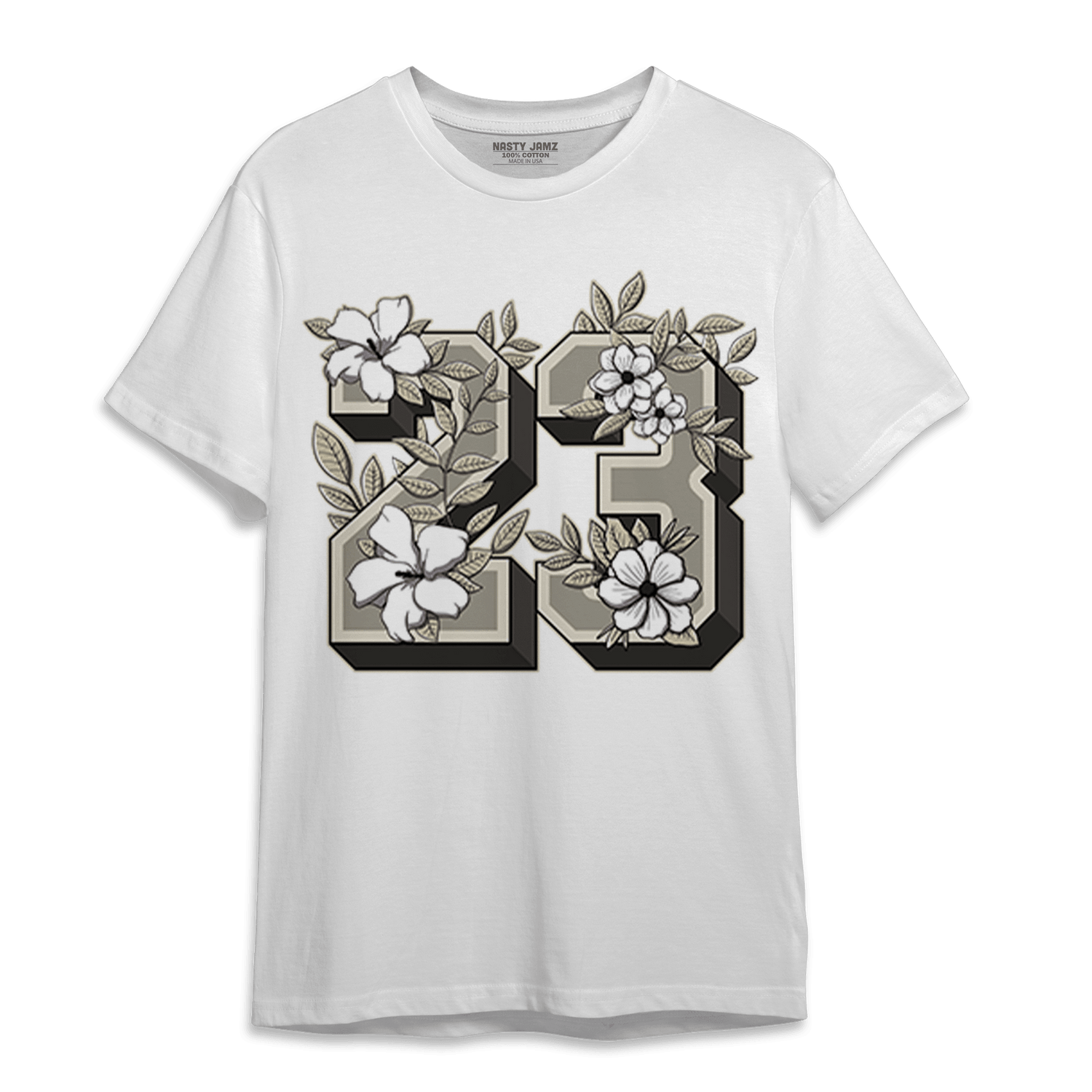 Gratitude 11s T Shirt Match 23 Floral - NastyJamz